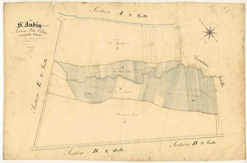 Saint-Aubin, section F dite du Village, feuille n° 1