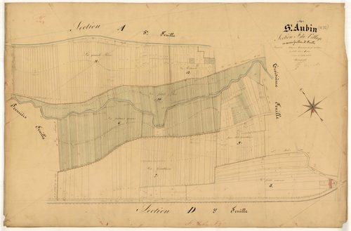 Saint-Aubin, section F dite du Village, feuille n° 2