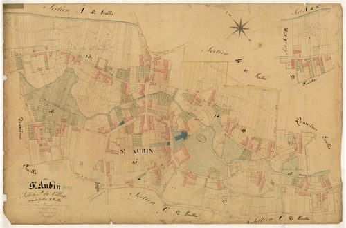 Saint-Aubin, section F dite du Village, feuille n° 3