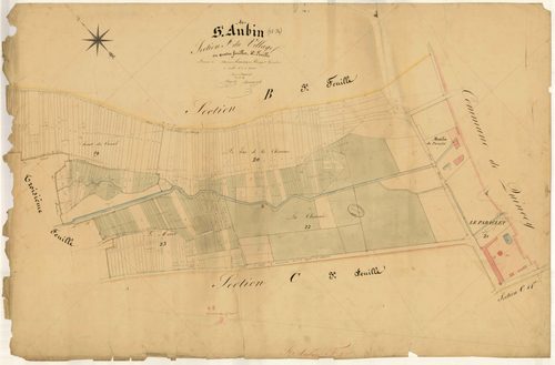 Saint-Aubin, section F dite du Village, feuille n° 4