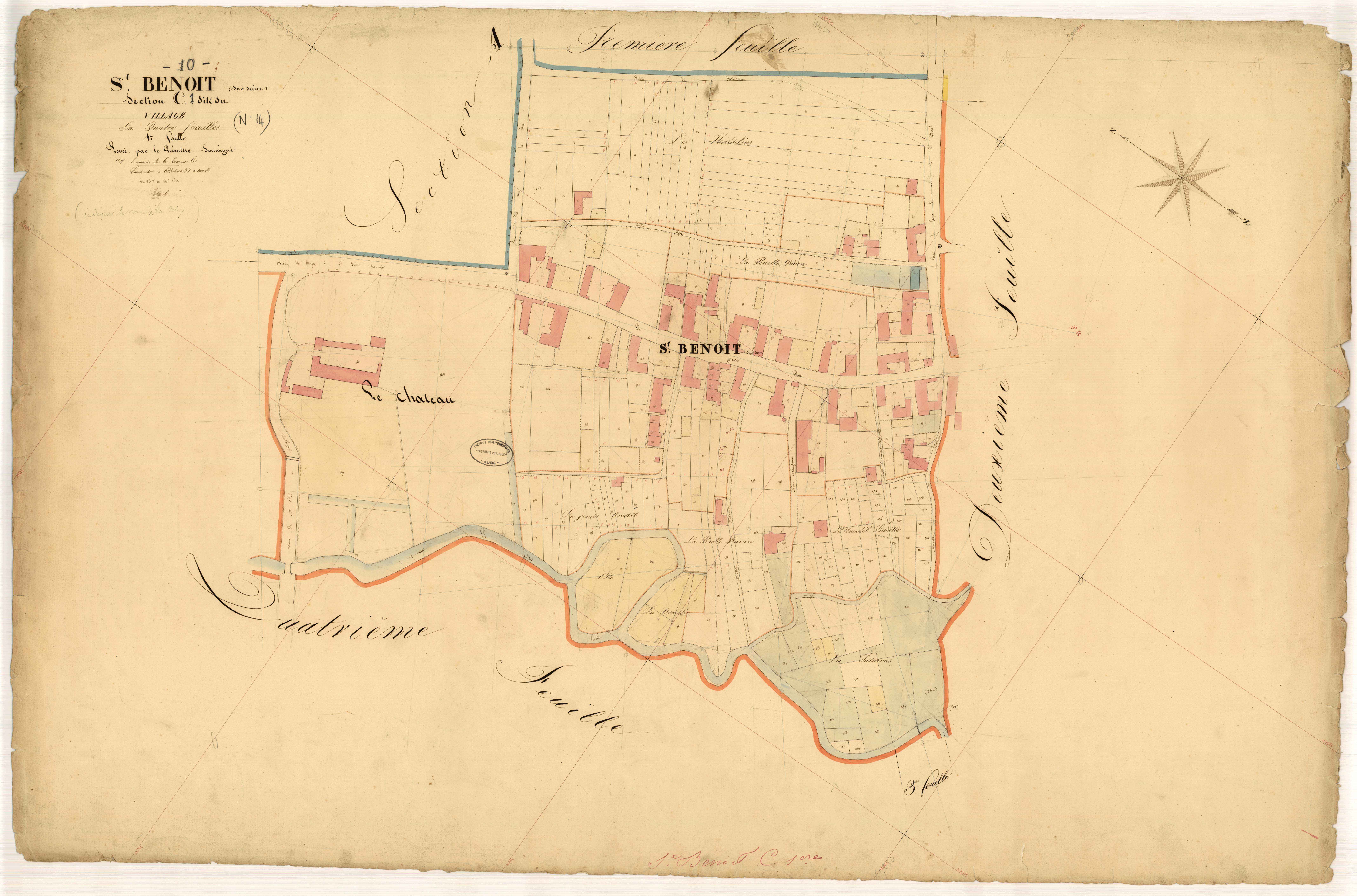Saint-Benoît-sur-Seine, section C dite du Village, feuille n° 1, parcelles n° 1-260