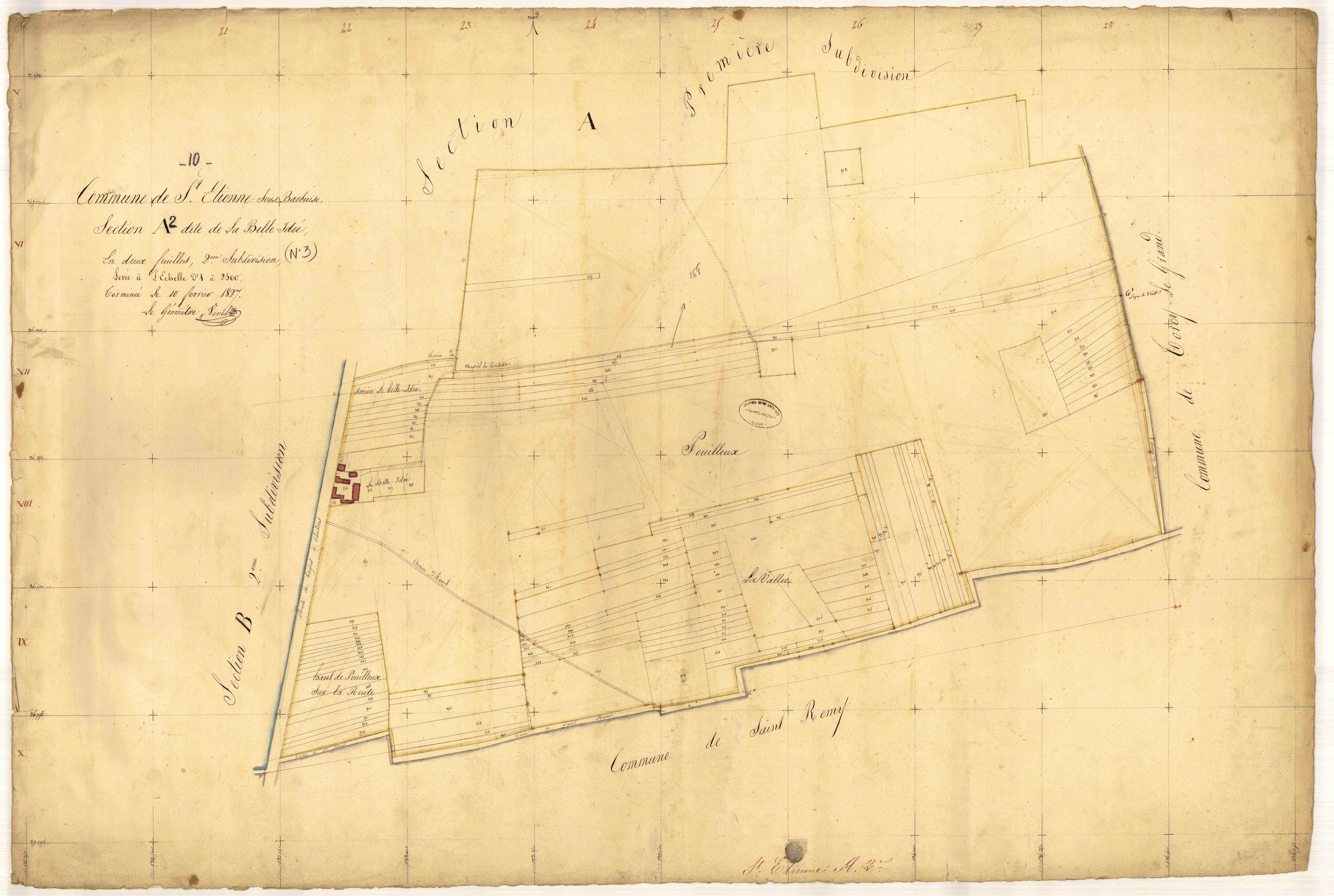 Saint-Etienne-sous-Barbuise, section A dite de la Belle Idée, feuille n° 2