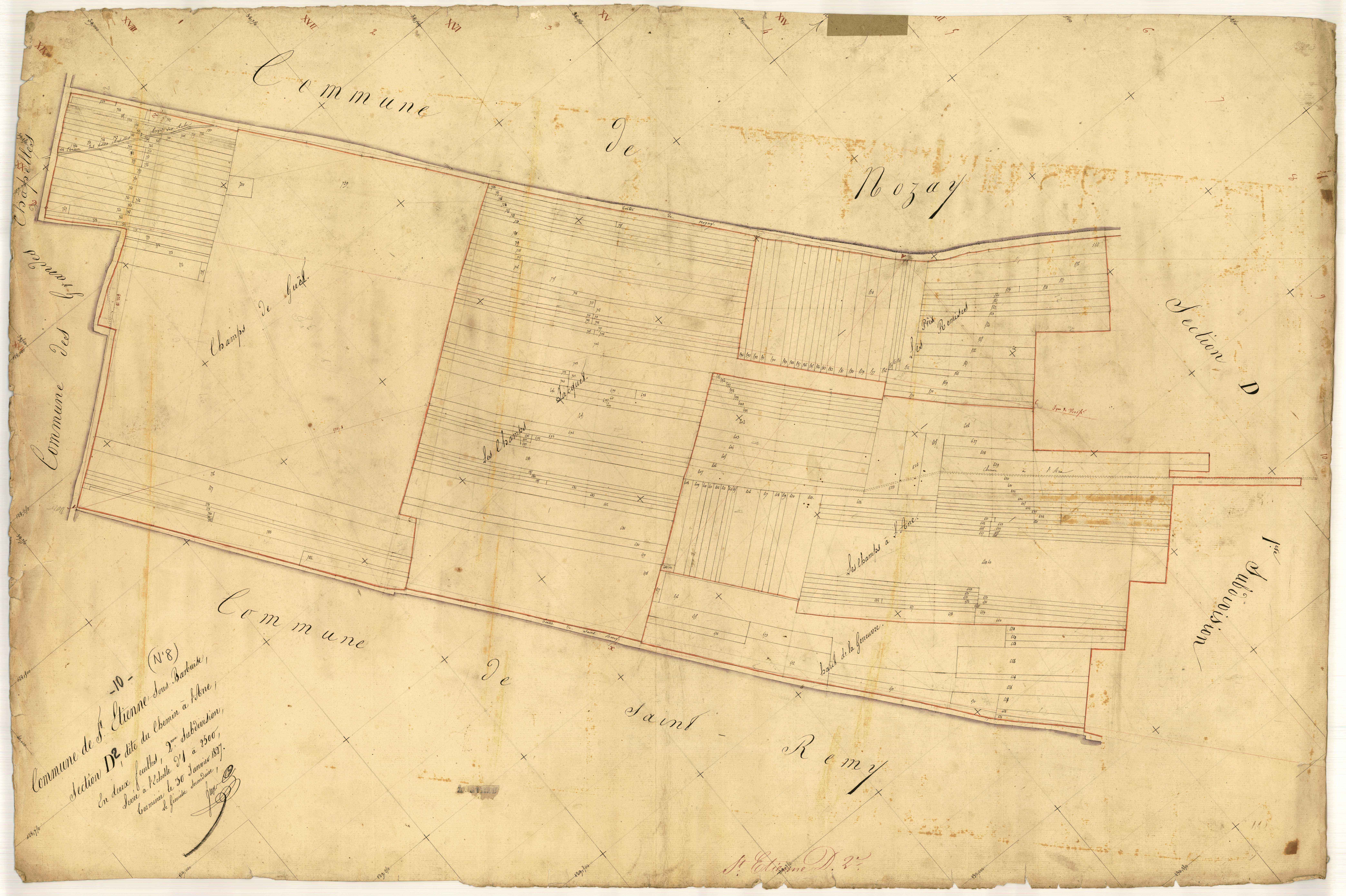 Saint-Etienne-sous-Barbuise, section D dite du Chemin à l'Ane, feuille n° 2