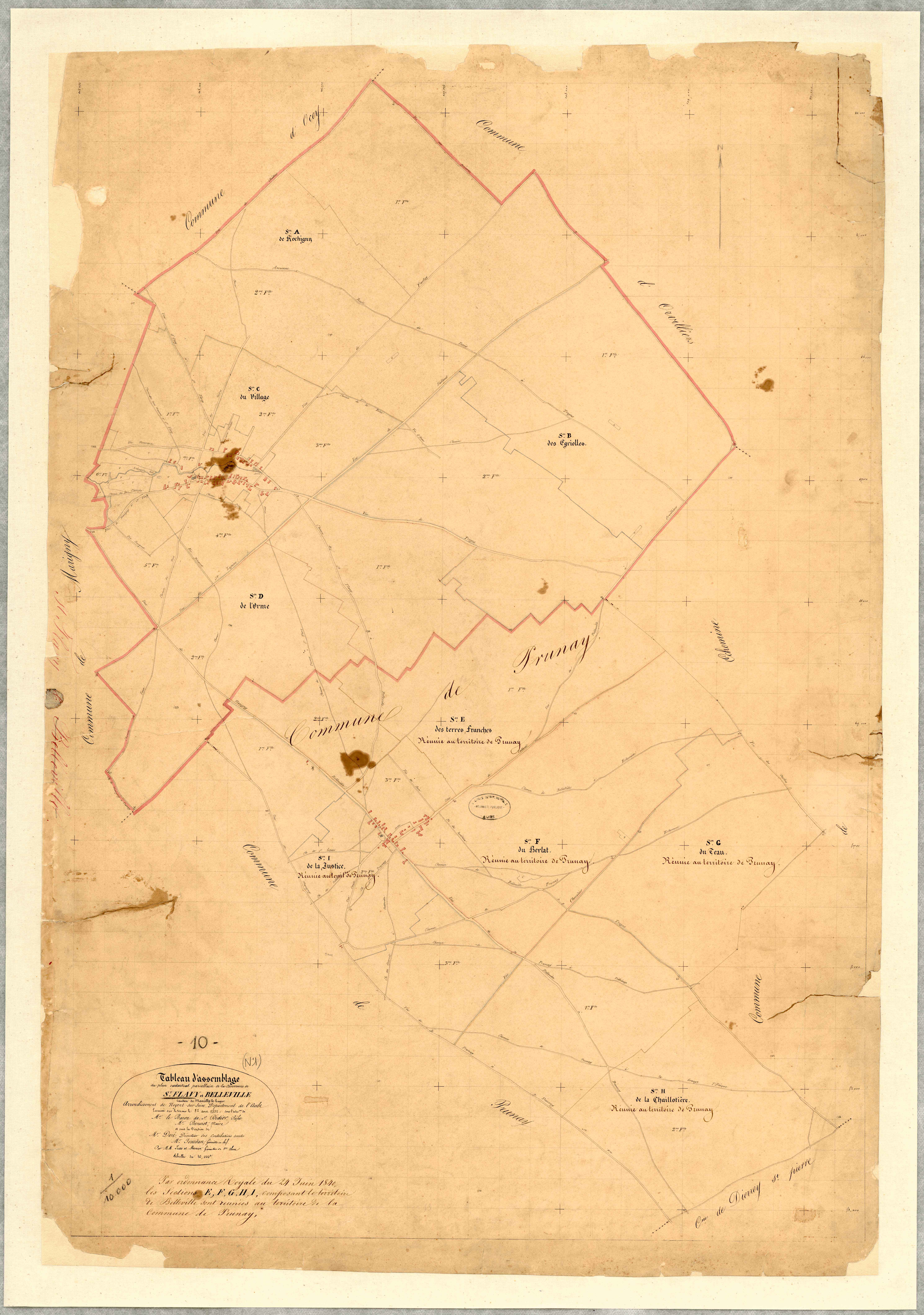 Saint-Flavy, tableau d'assemblage