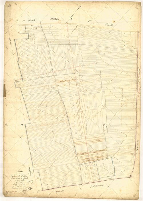 Saint-Flavy, section B dite des Egriolles, feuille n° 1, parcelles n° 1-587
