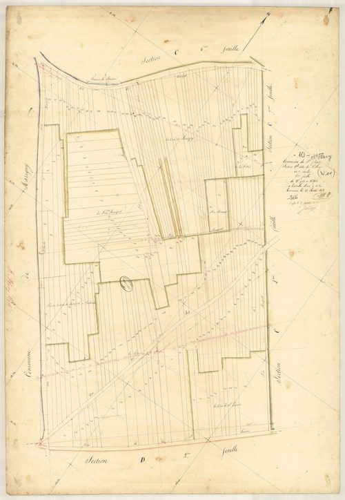 Saint-Flavy, section C dite du Village, feuille n° 5, parcelles n° 936-1138