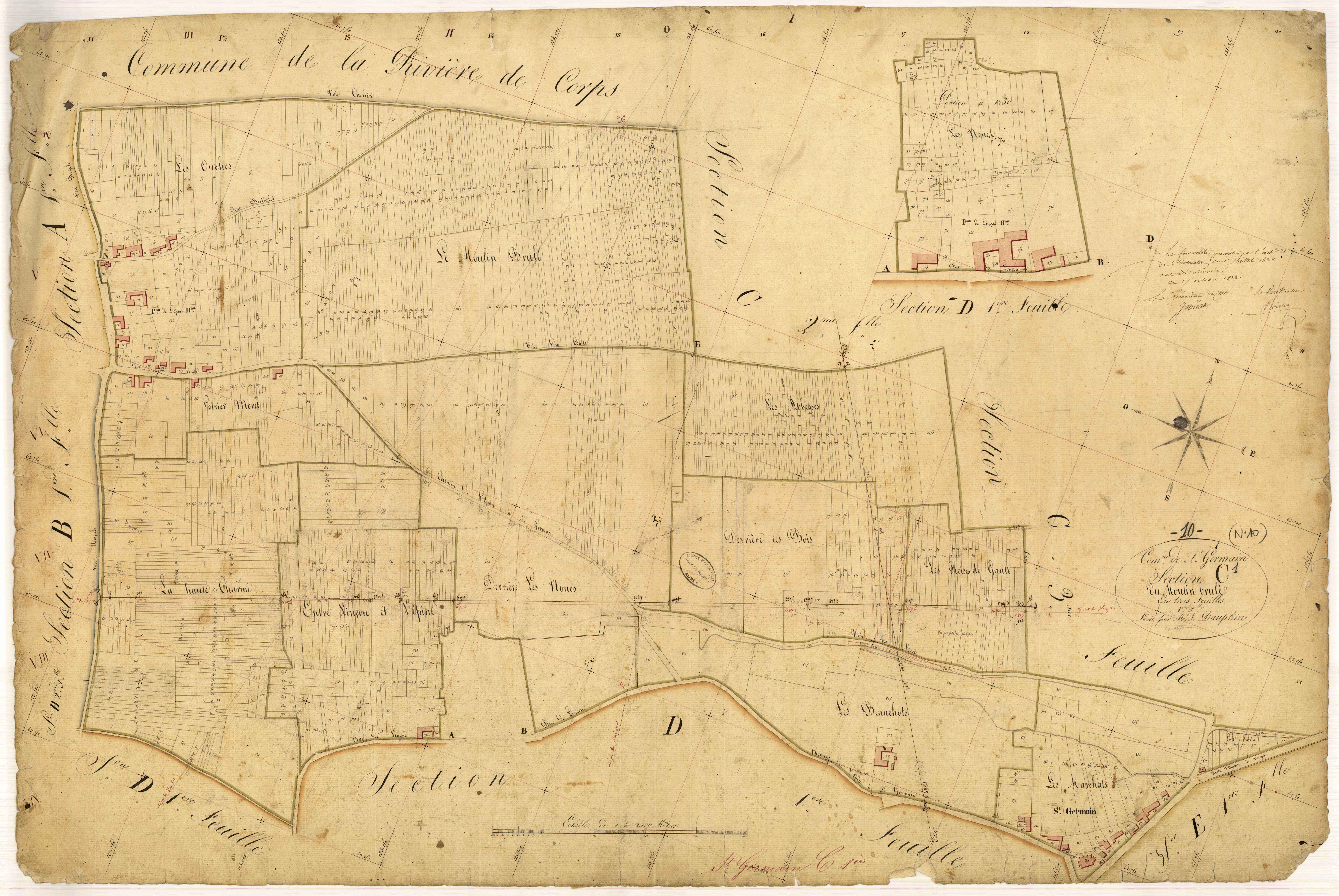 Saint-Germain, section C dite du Moulin Brûlé, feuille n° 1
