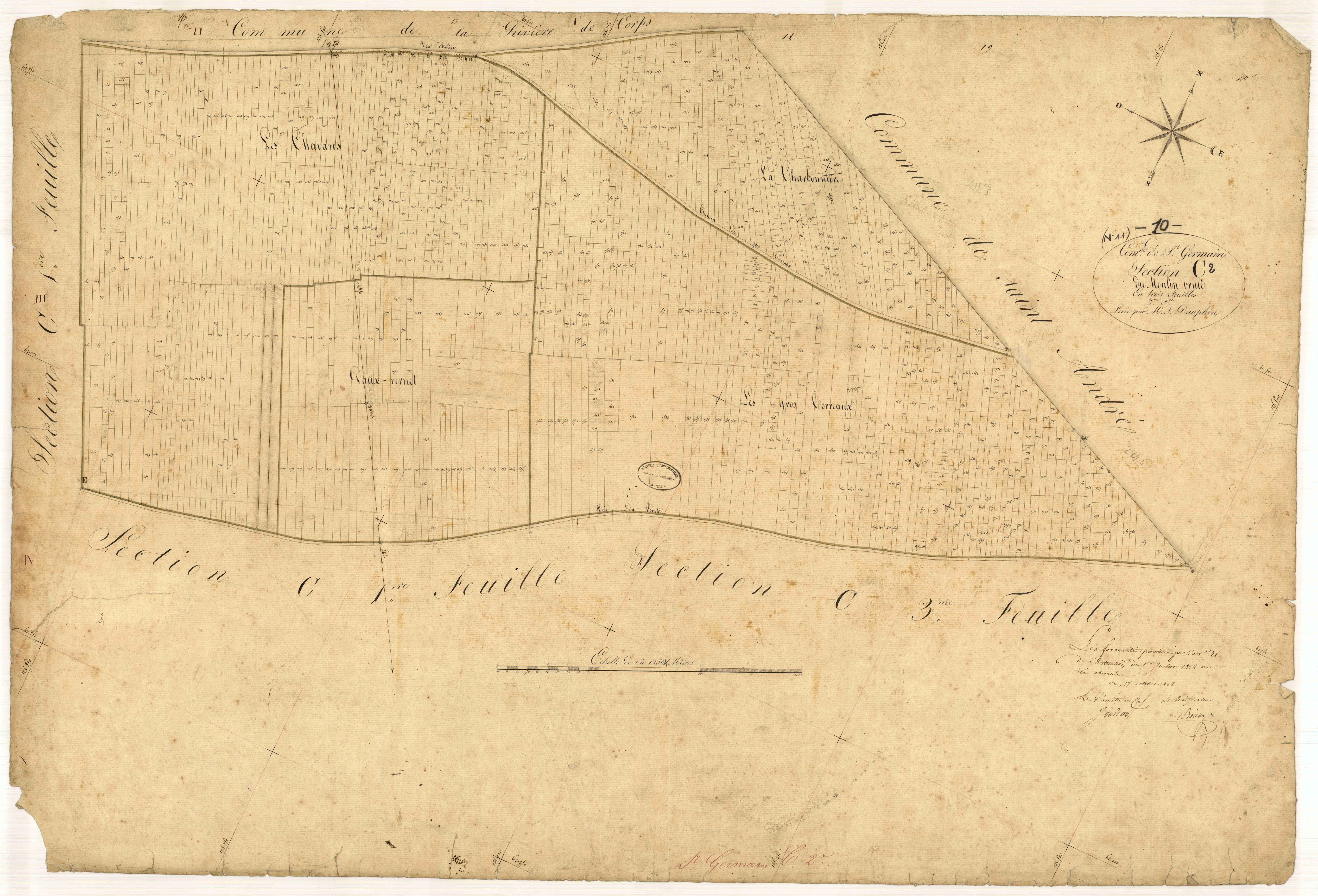 Saint-Germain, section C dite du Moulin Brûlé, feuille n° 2