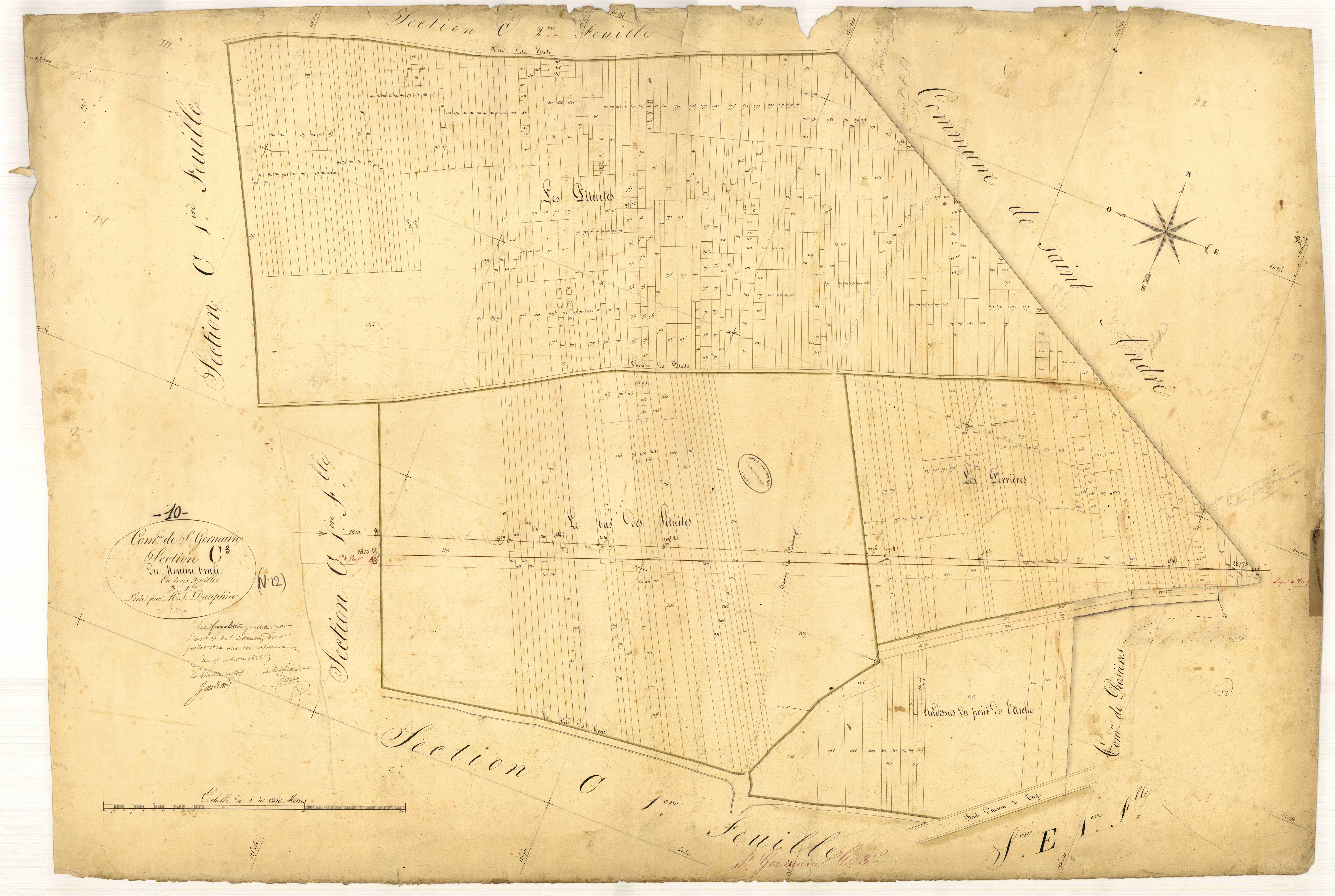 Saint-Germain, section C dite du Moulin Brûlé, feuille n° 3