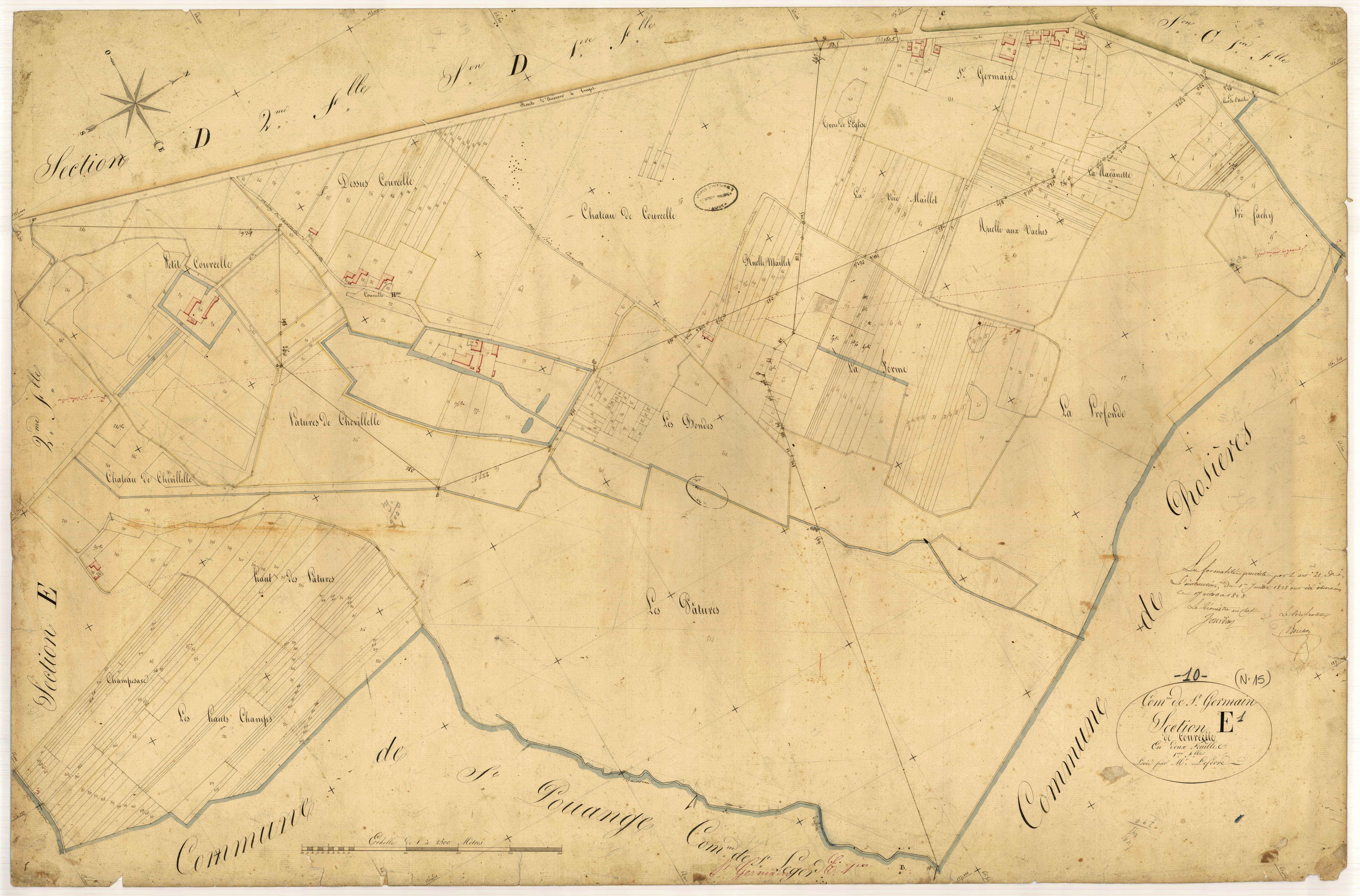 Saint-Germain, section E dite de Courcelles, feuille n° 1