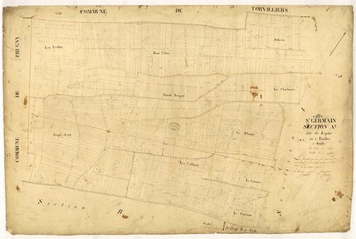 Saint-Germain, section A dite de l'Epine, feuille n° 3, parcelles n° 1296-2090bis
