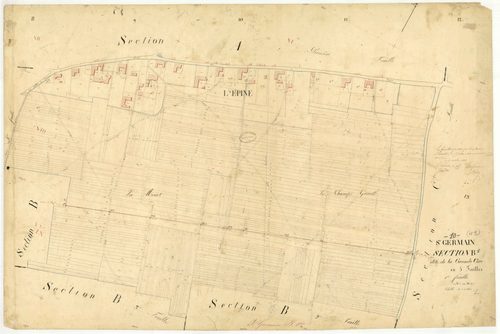 Saint-Germain, section B dite de la Grande Côte, feuille n° 1, parcelles n° 1-377
