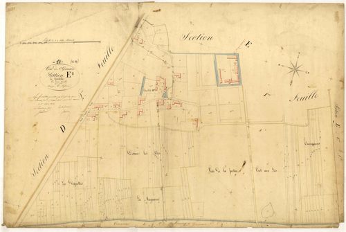 Saint-Germain, section E dite de Courcelles, feuille n° 2