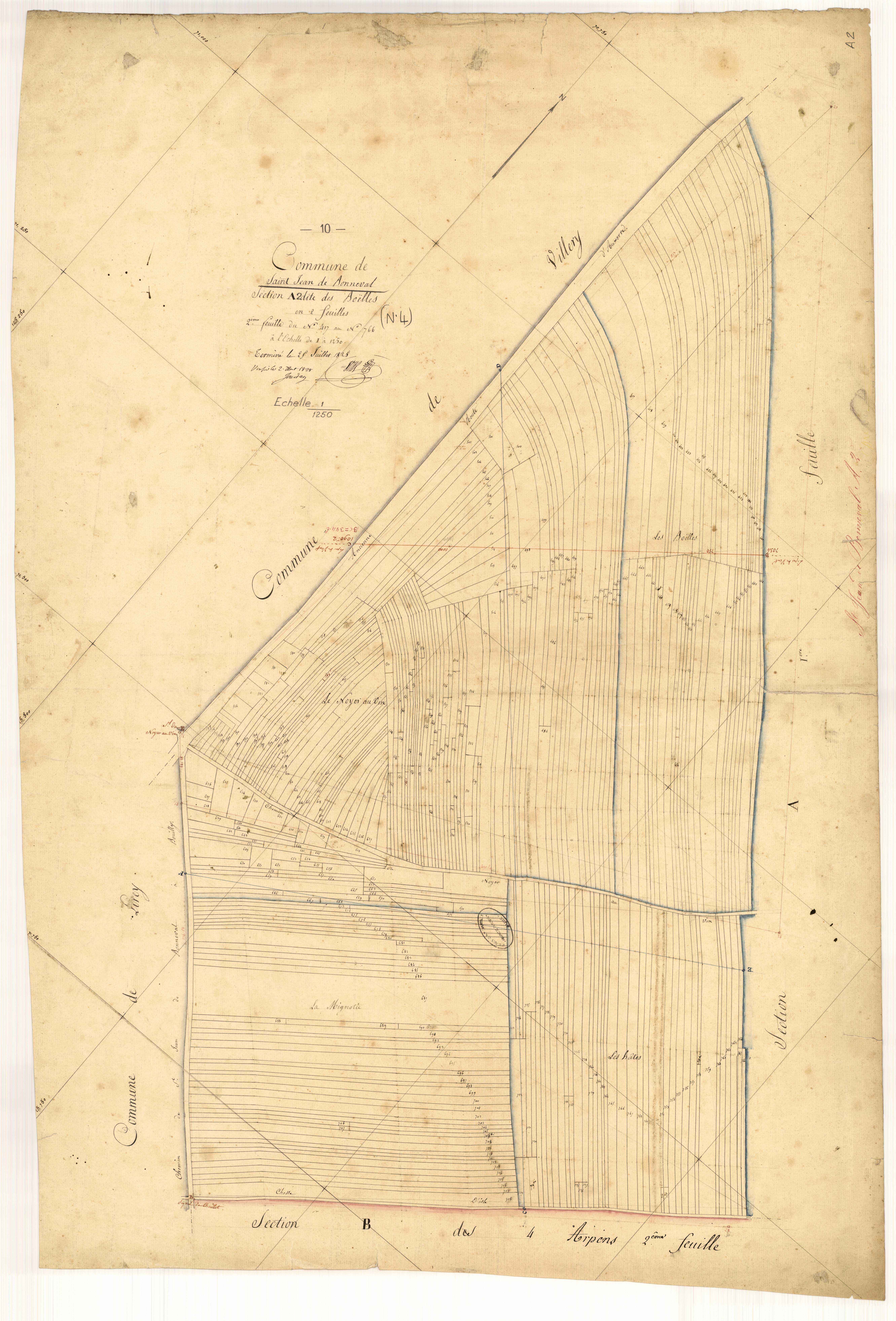 Saint-Jean-de-Bonneval, section A dite des Boëlles, feuille n° 2, parcelles n° 417-766