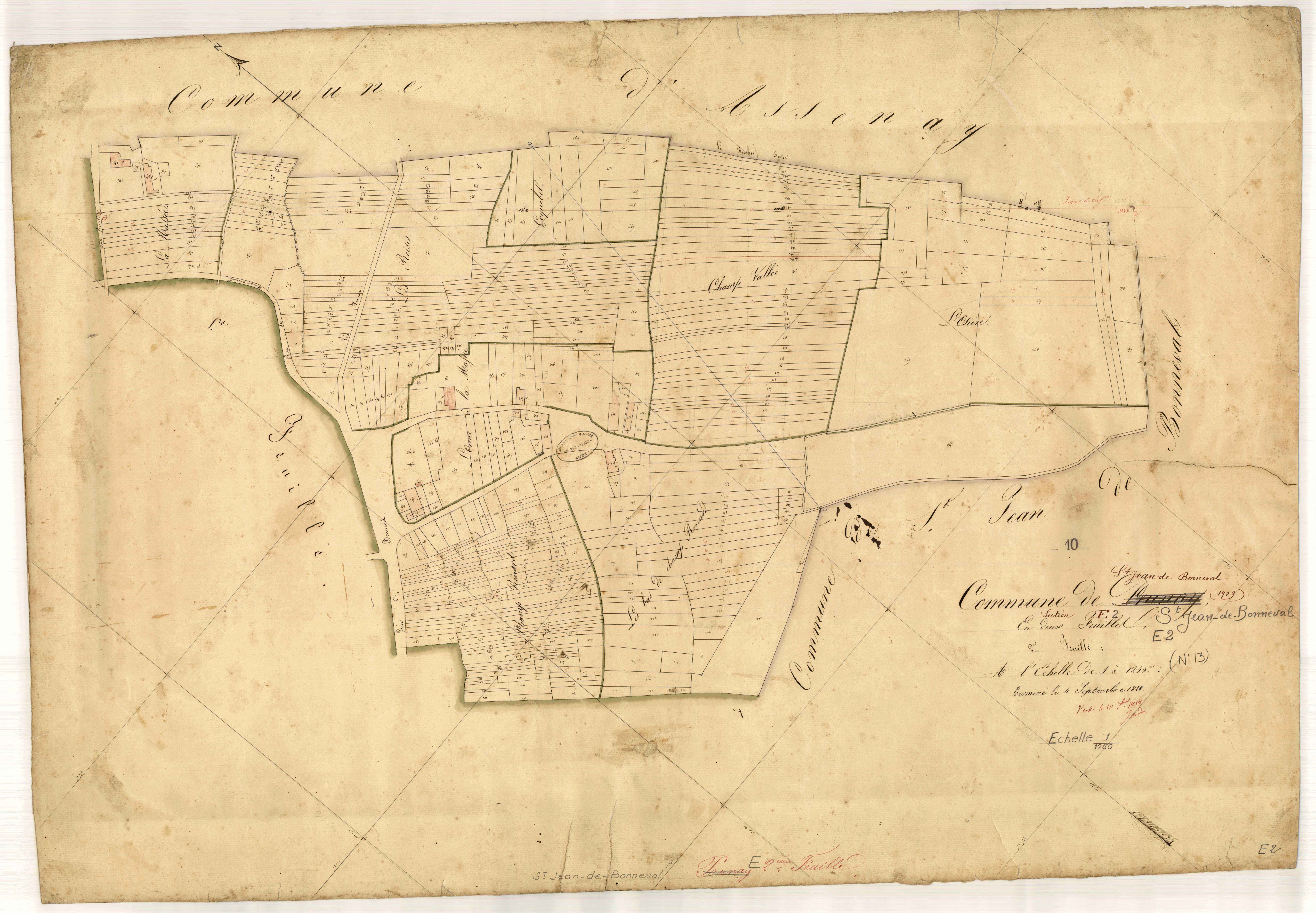 Saint-Jean-de-Bonneval, section E, feuille n° 2