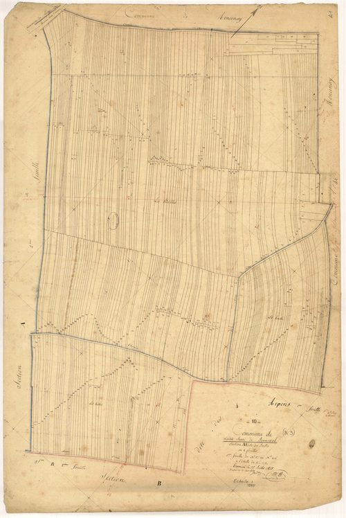 Saint-Jean-de-Bonneval, section A dite des Boëlles, feuille n° 1, parcelles n° 1-416