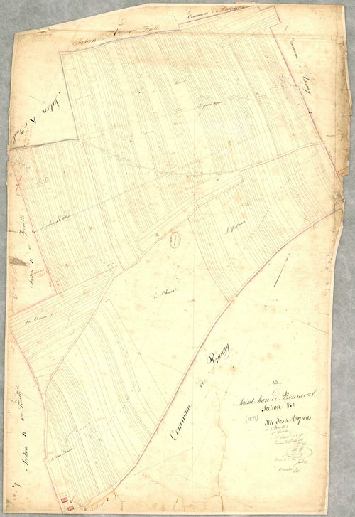 Saint-Jean-de-Bonneval, section B dite des 4 Arpens, feuille n° 1