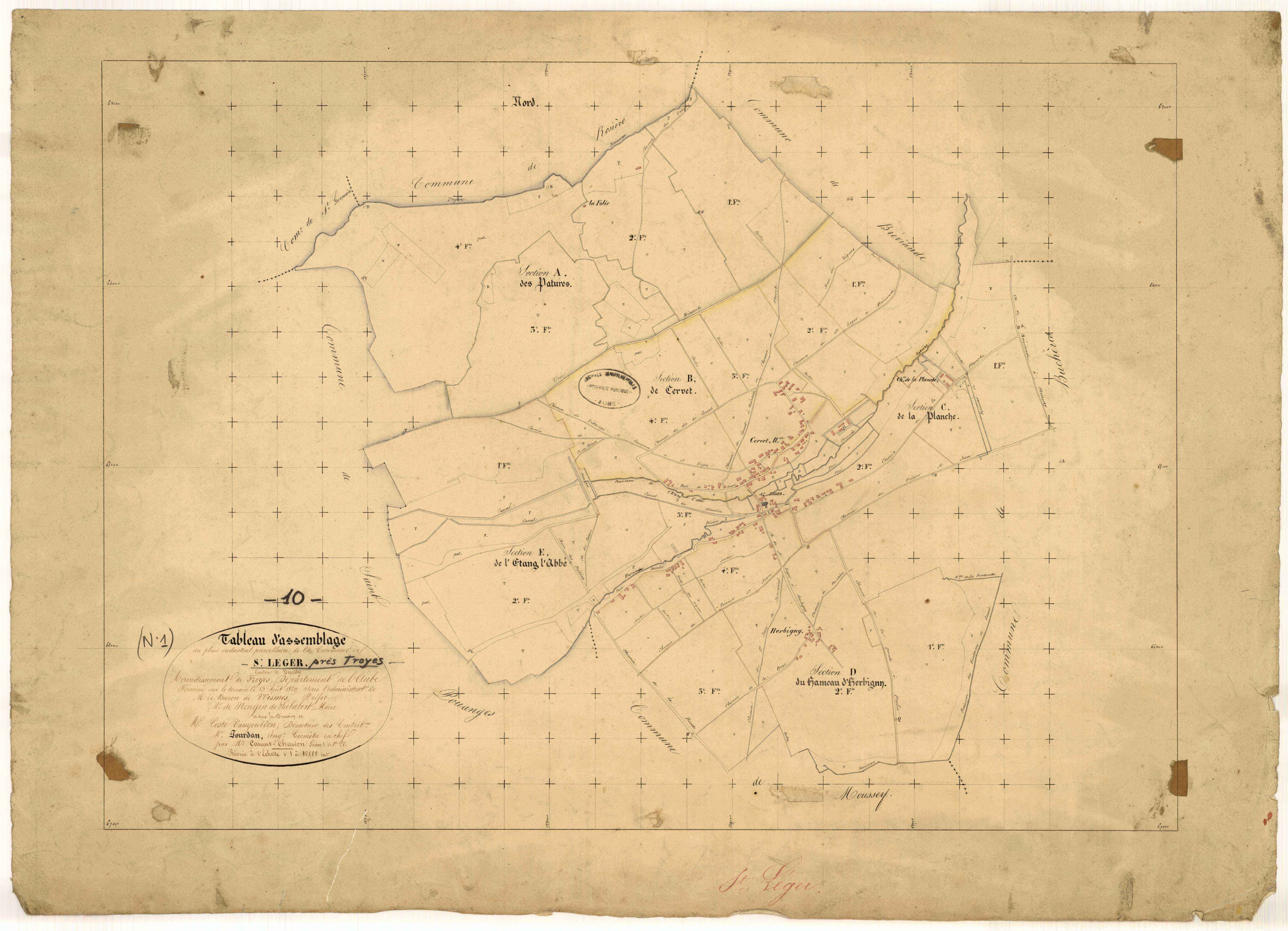 Saint-Léger-Près-Troyes, tableau d'assemblage