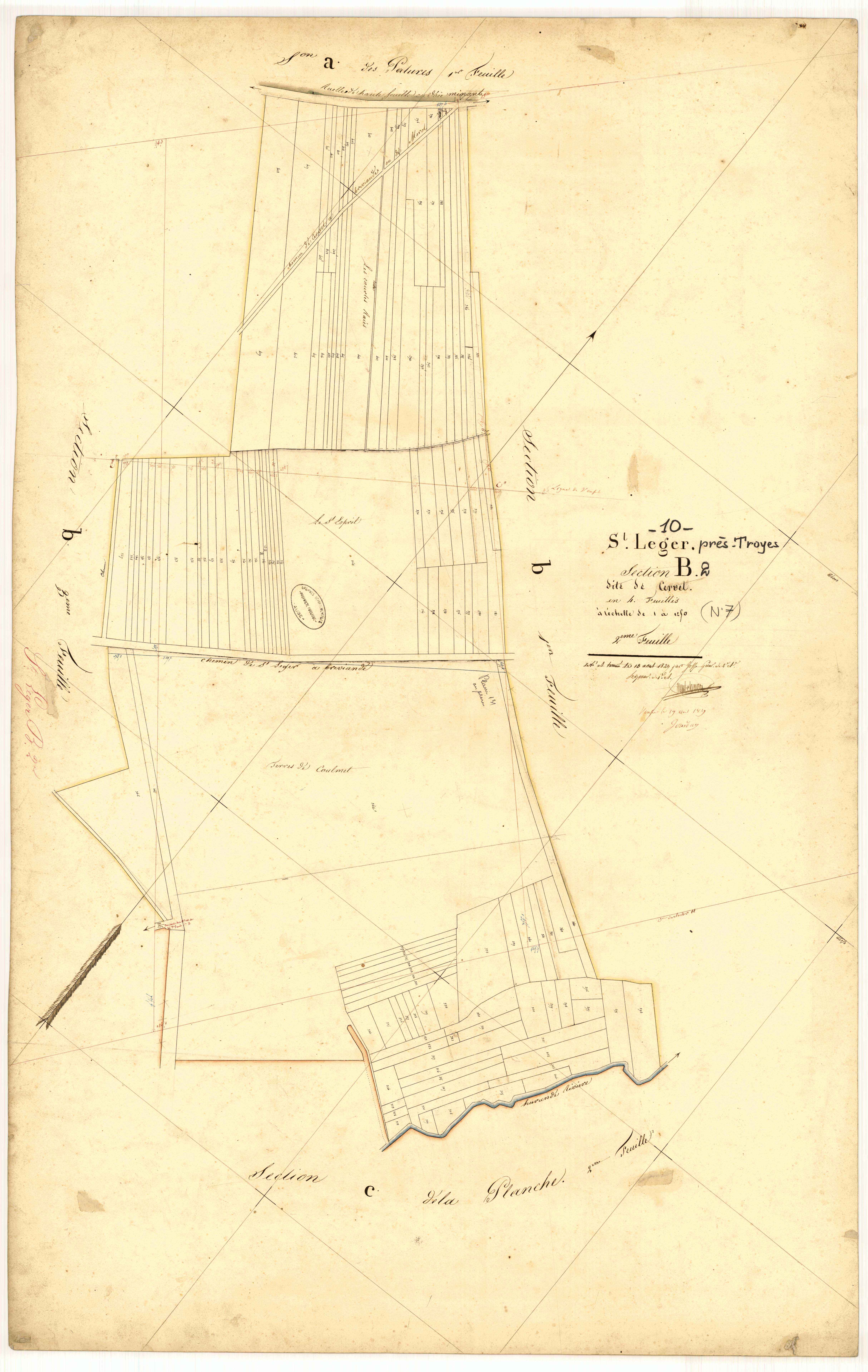 Saint-Léger-Près-Troyes, section B dite de Cervet, feuille n° 2