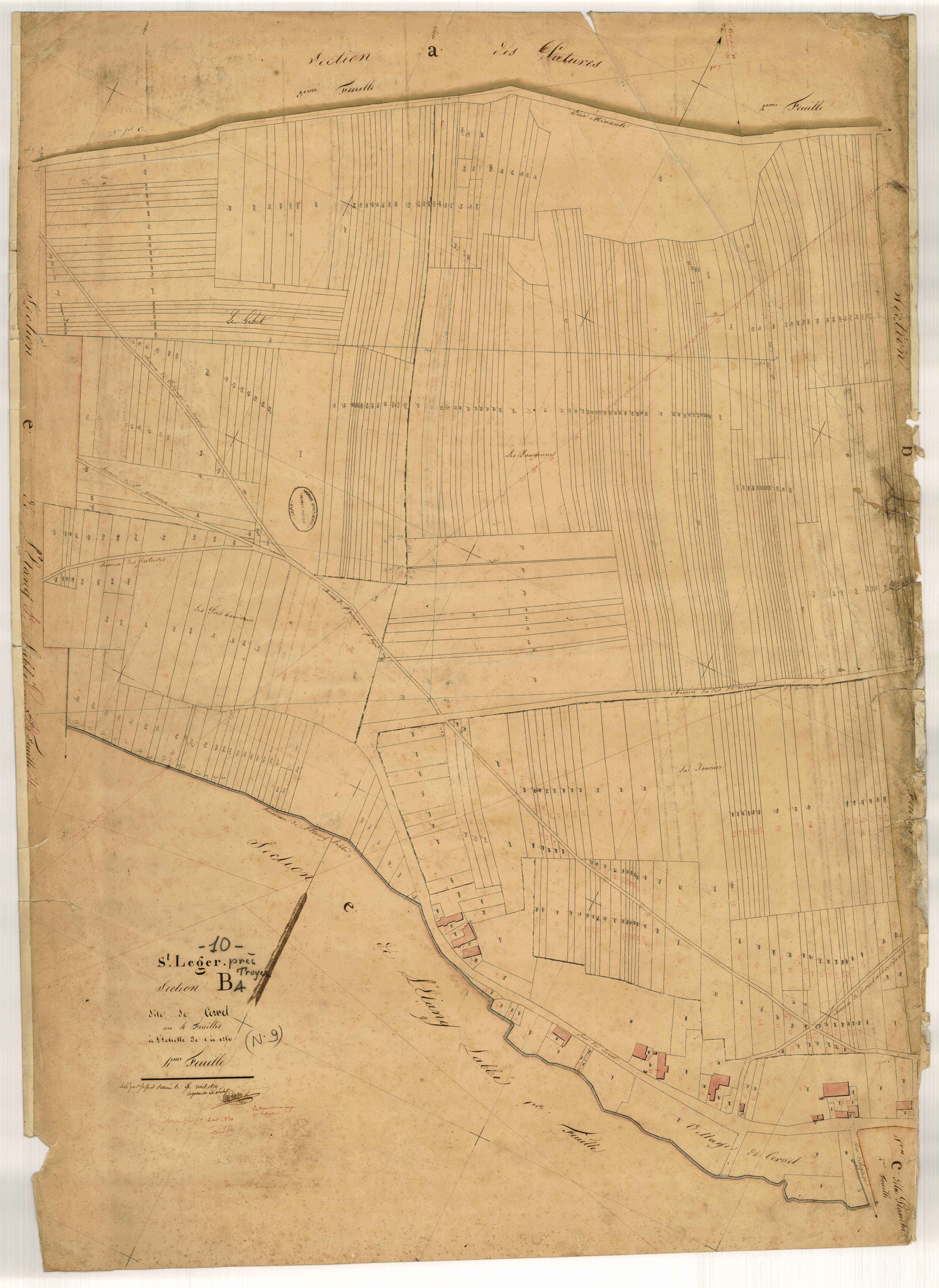 Saint-Léger-Près-Troyes, section B dite de Cervet, feuille n° 4