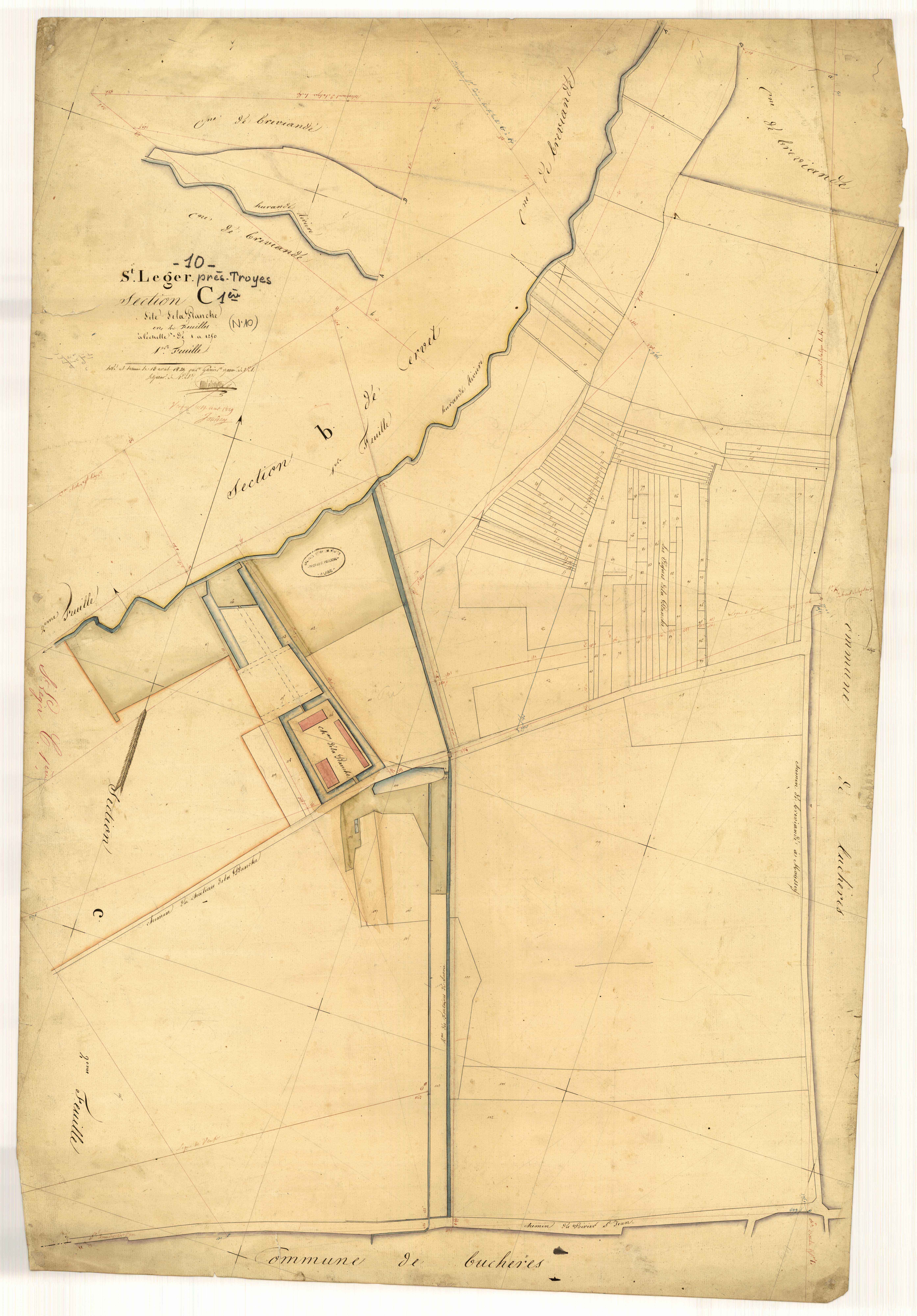 Saint-Léger-Près-Troyes, section C dite de la Planche, feuille n° 1