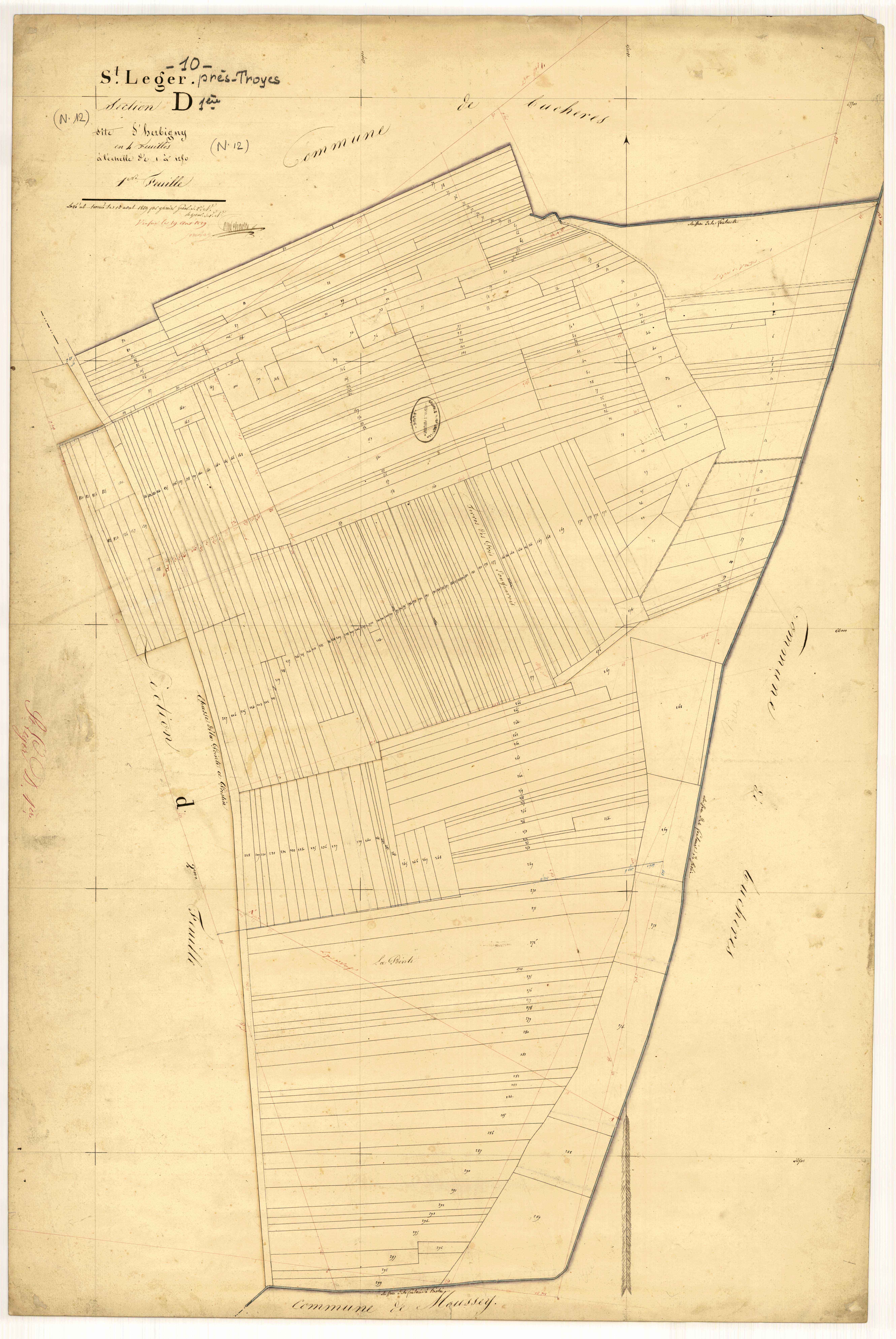Saint-Léger-Près-Troyes, section D dite d'Herbigny, feuille n° 1