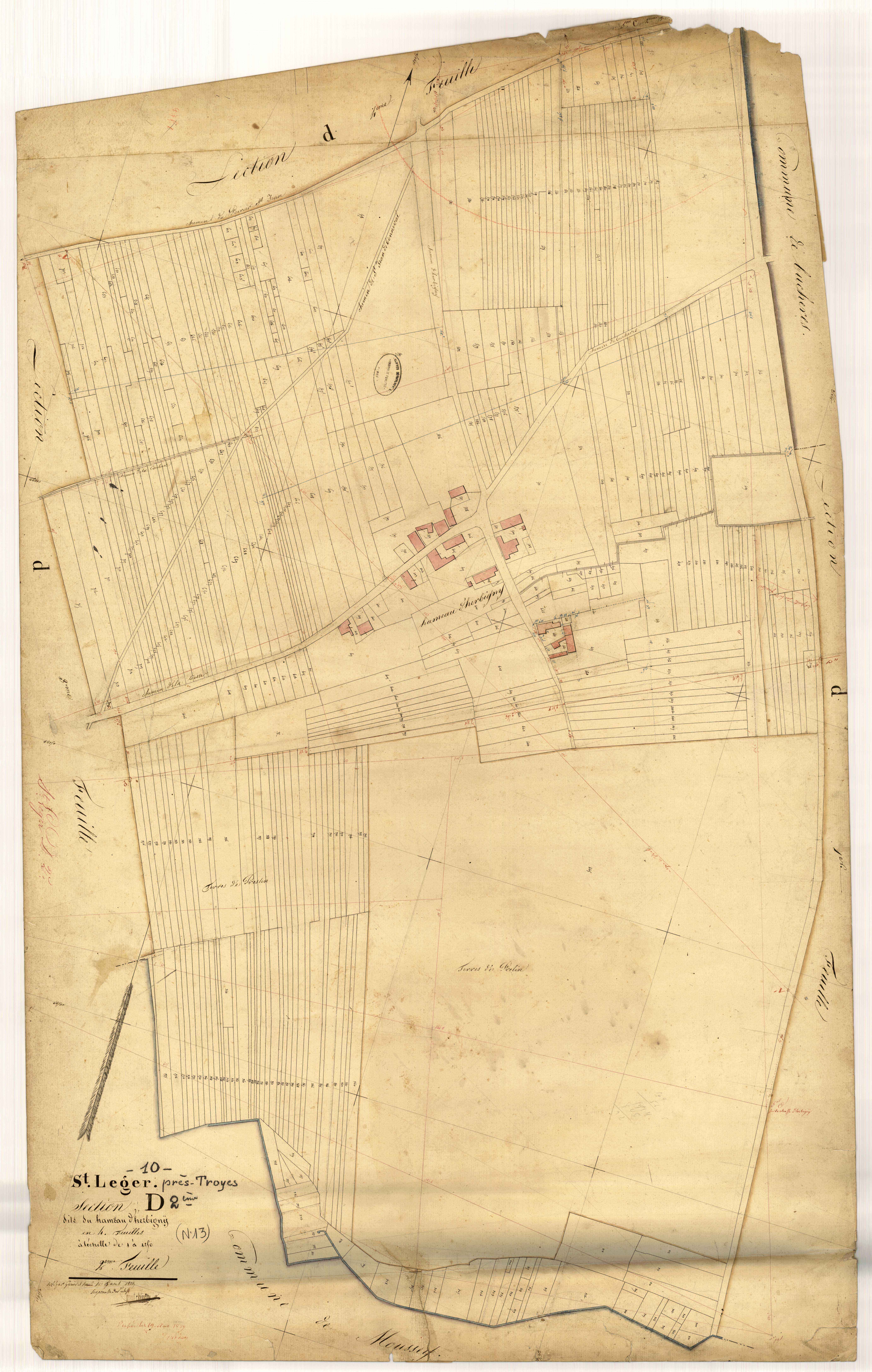Saint-Léger-Près-Troyes, section D dite d'Herbigny, feuille n° 2