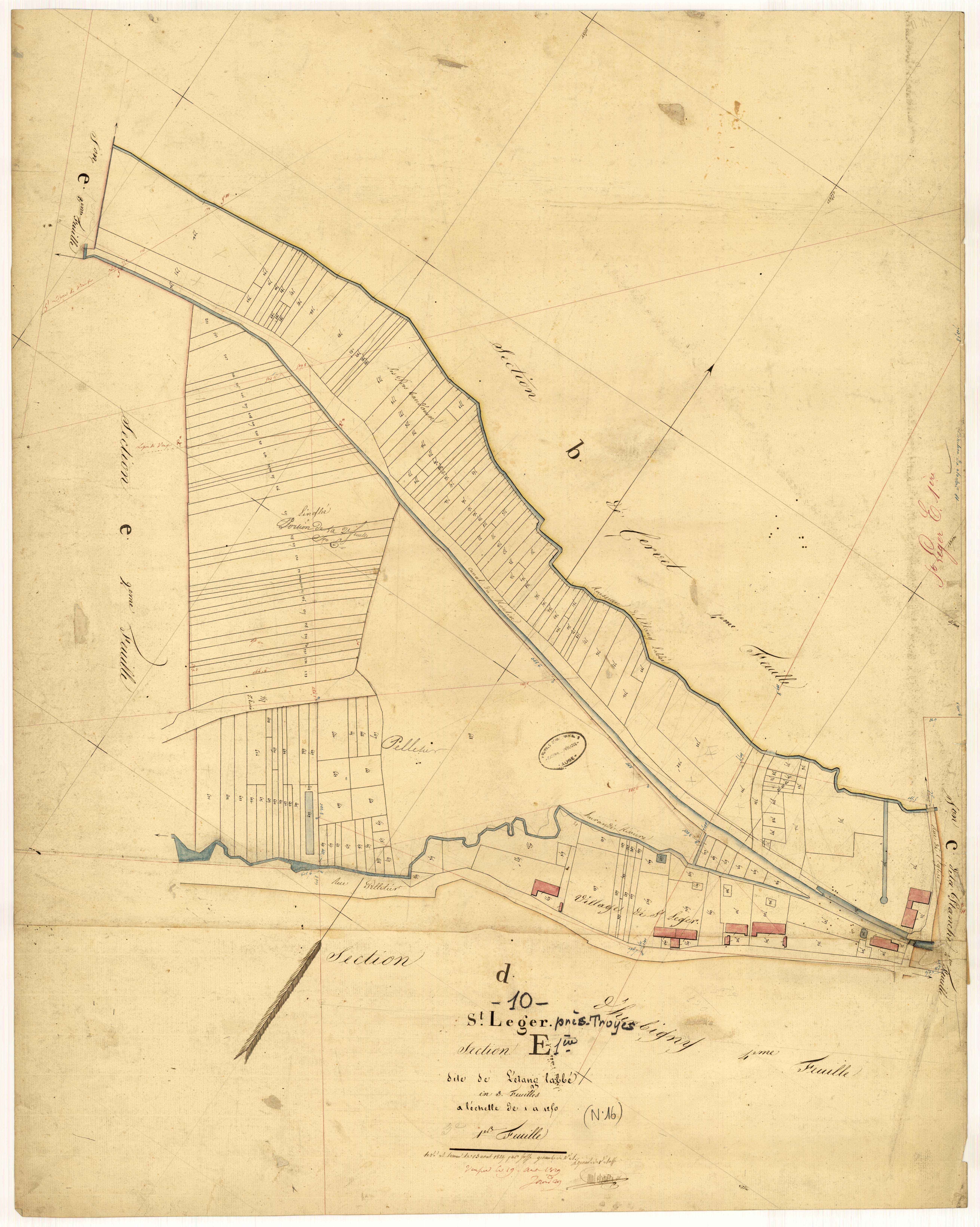 Saint-Léger-Près-Troyes, section E dite de l'Etang l'Abbé, feuille n° 1