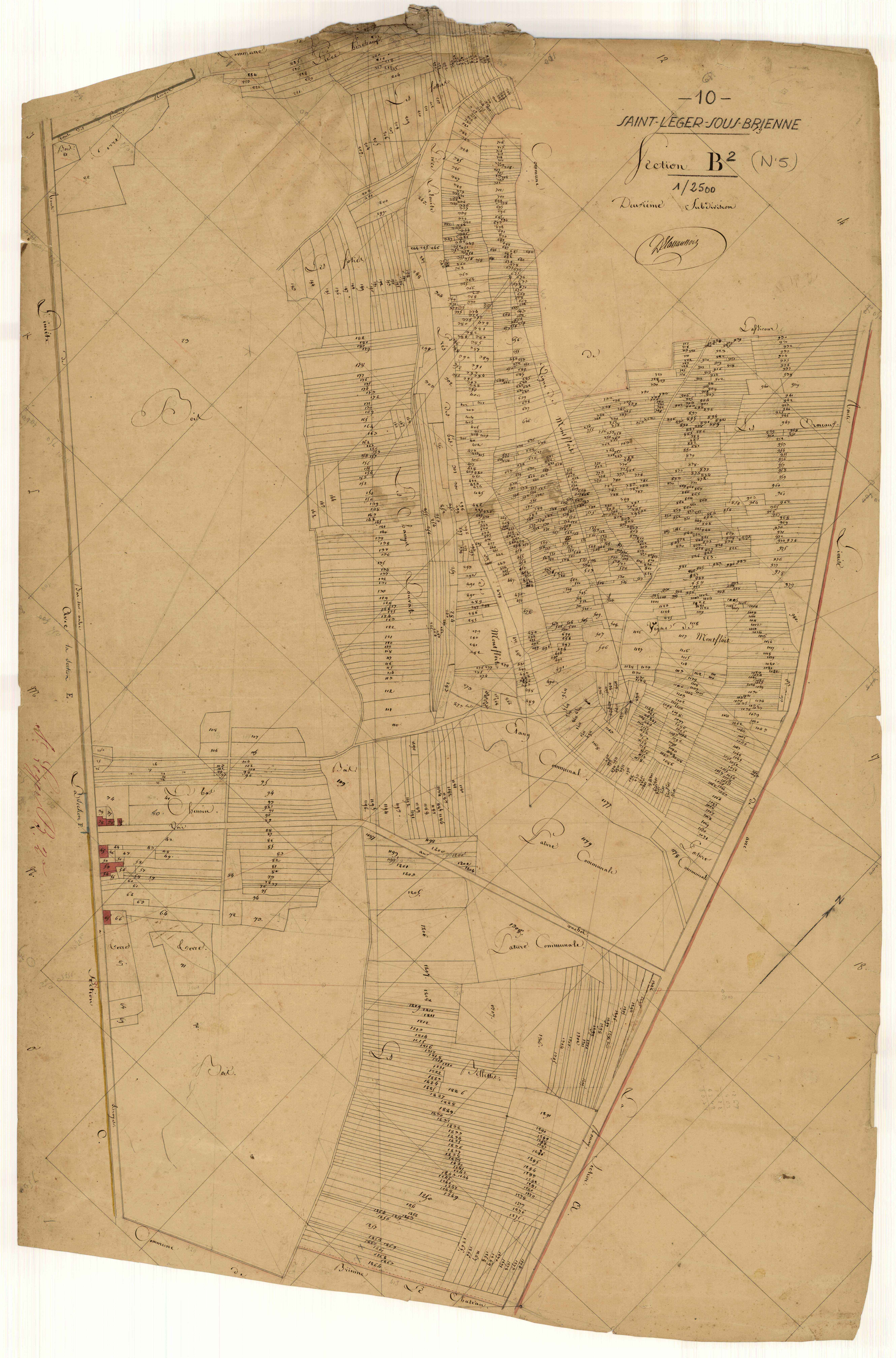 Saint-Léger-sous-Brienne, section B, feuille n° 2
