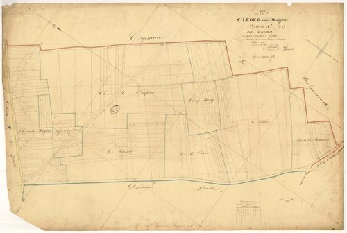 Saint-Léger-sous-Margerie, section A dite des Cavattes, feuille n° 1, parcelles n°1-163