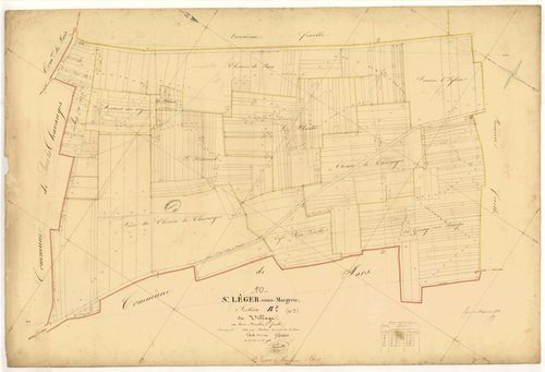 Saint-Léger-sous-Margerie, section B dite du Village, feuille n° 2, parcelles n°602-992