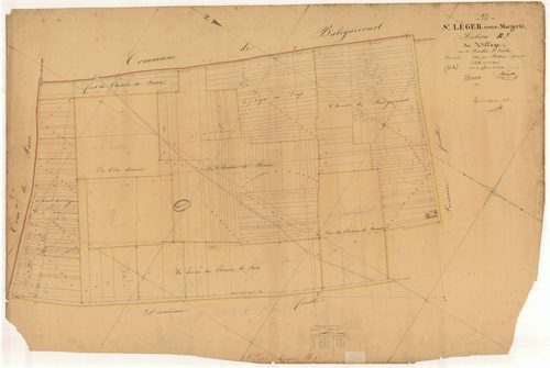 Saint-Léger-sous-Margerie, section B dite du Village, feuille n° 3, parcelles n°993-1224