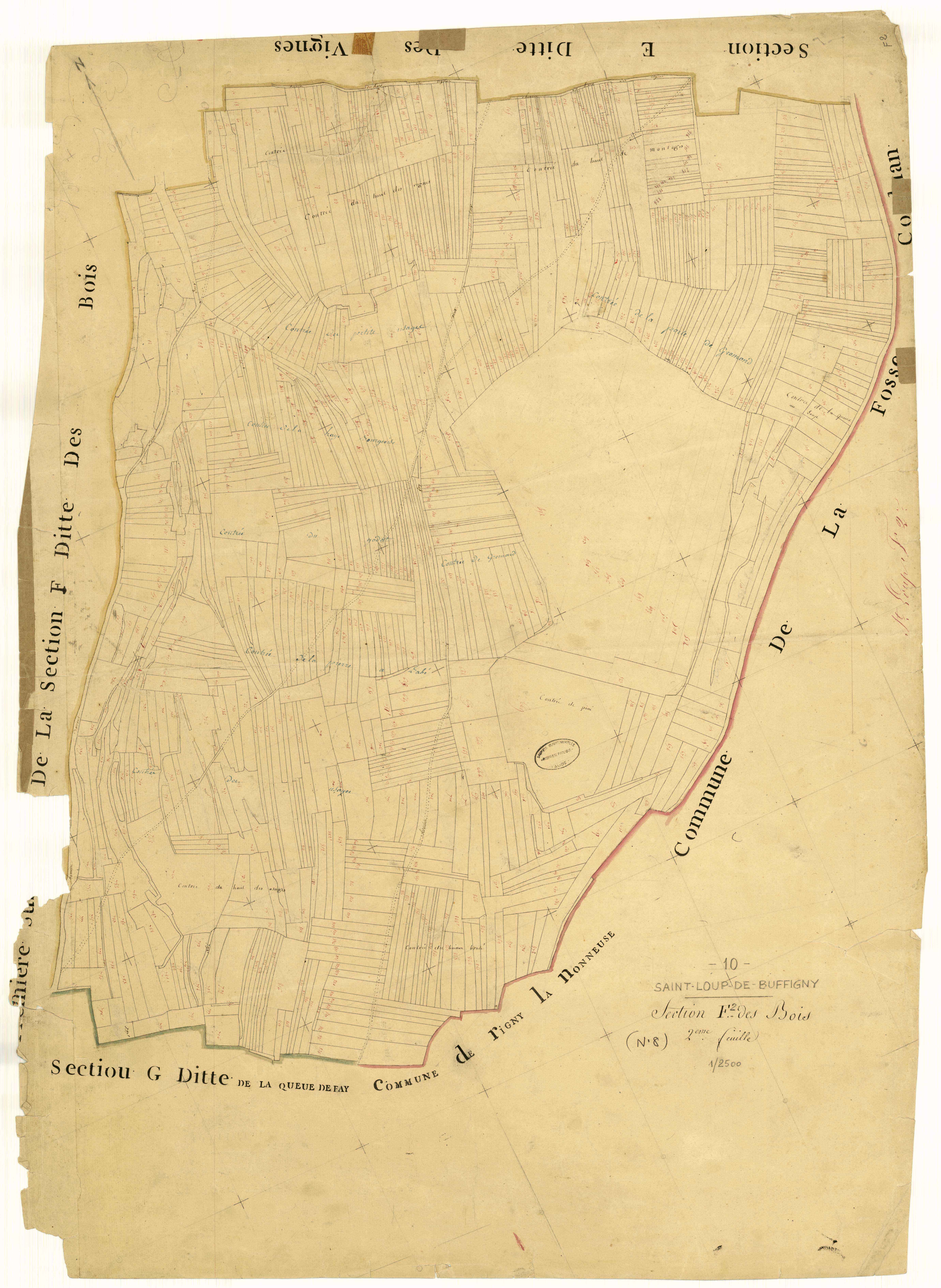 Saint-Loup-de-Buffigny, section F dite des Bois, feuille n° 2