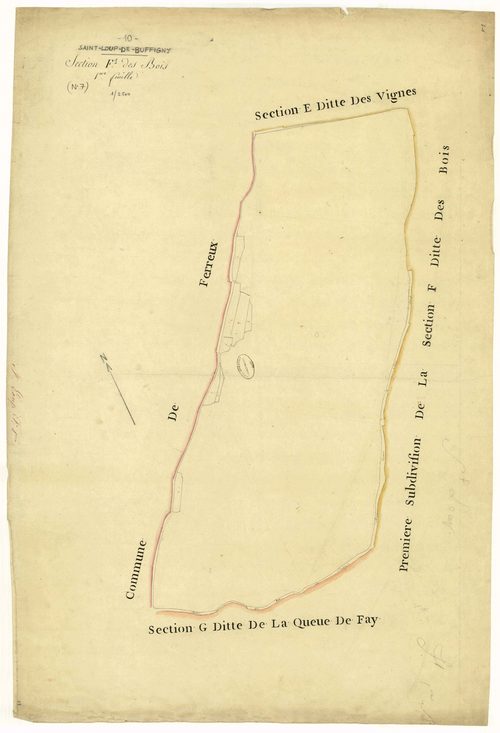 Saint-Loup-de-Buffigny, section F dite des Bois, feuille n° 1