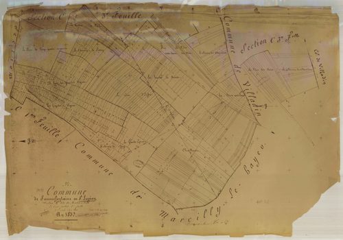 Saint-Lupien, section C dite de Moulin à vent, feuille n° 2 (papier calque)
