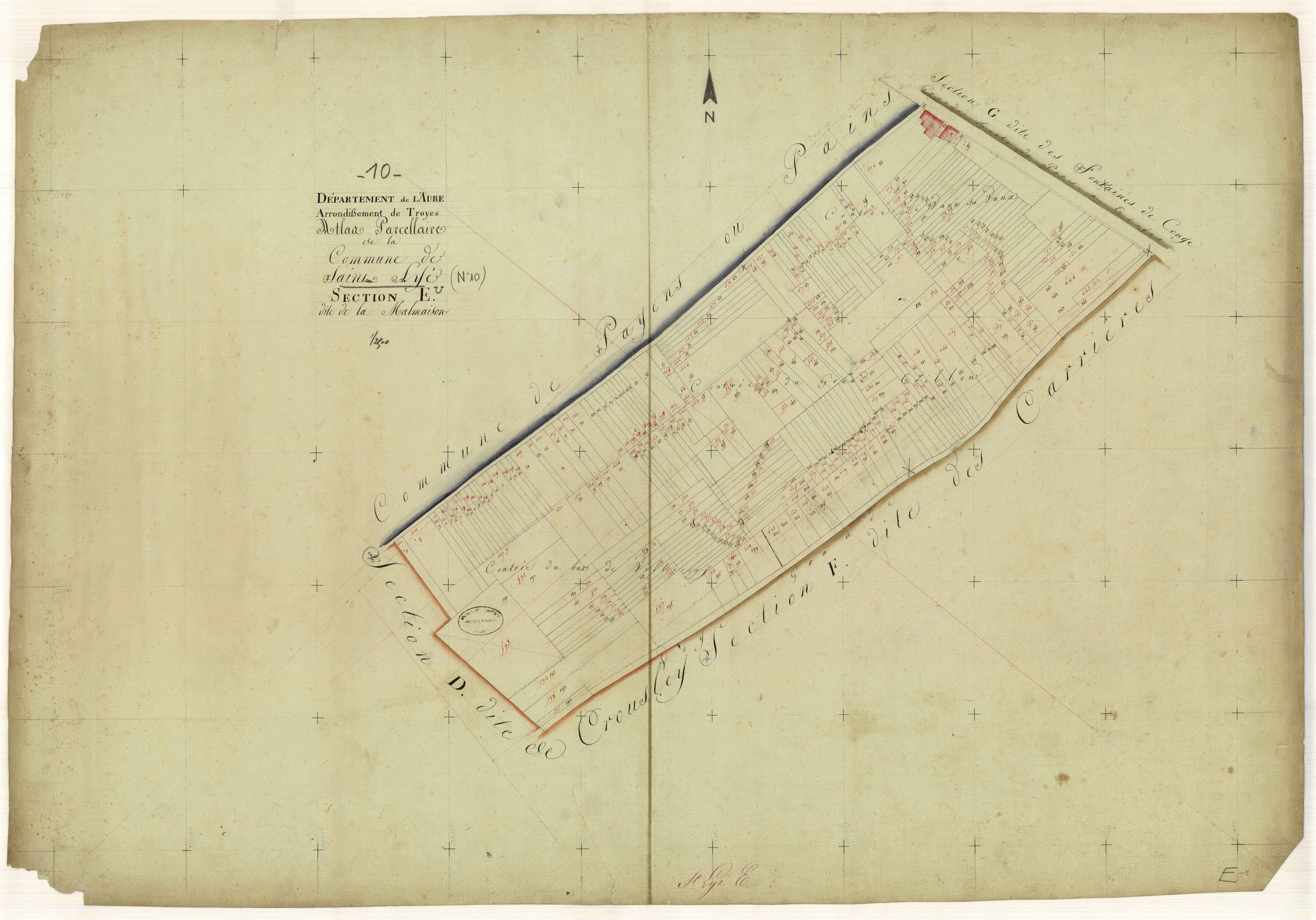 Saint-Lyé, section E dite de la Malmaison