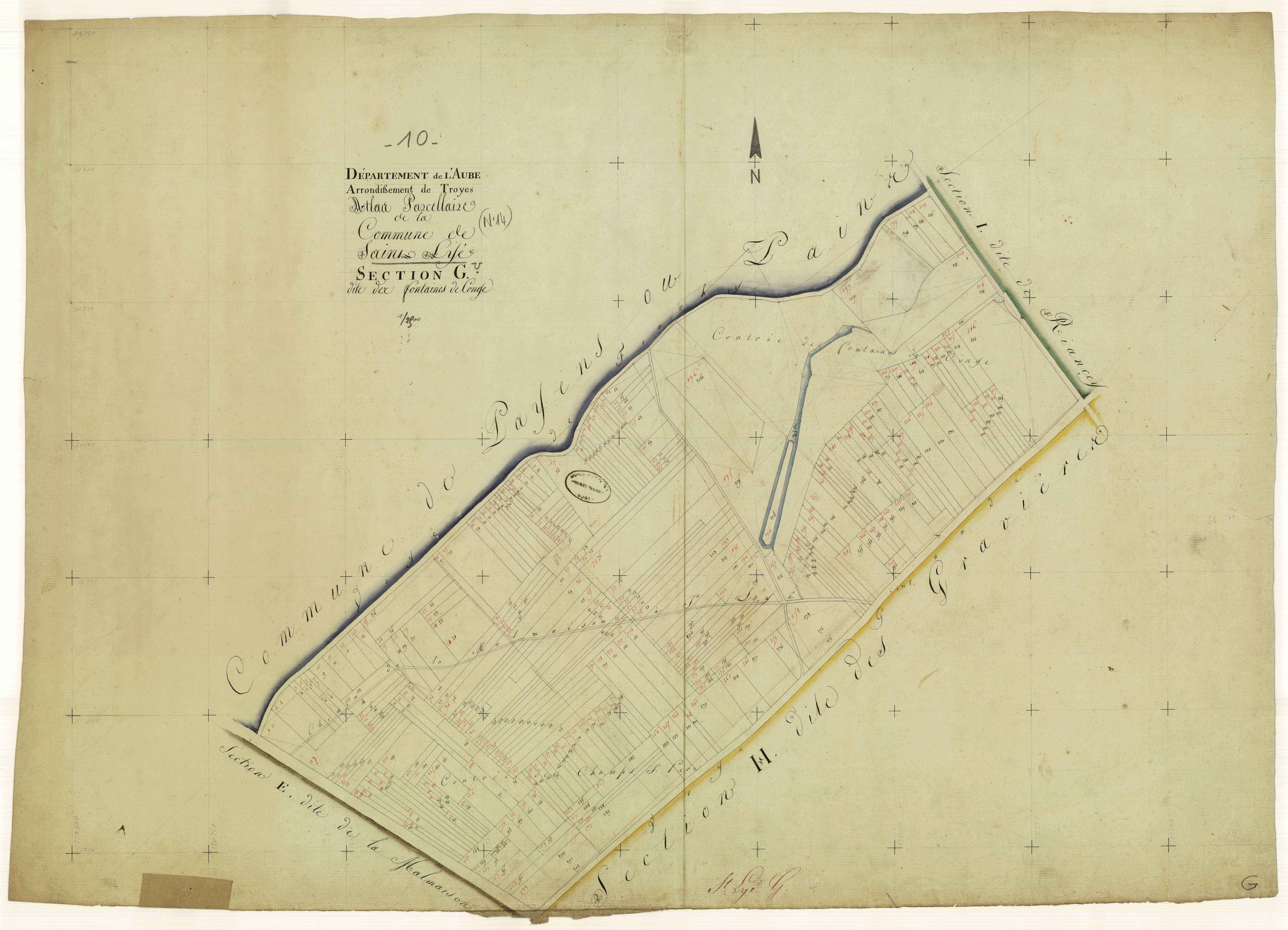 Saint-Lyé, section G dite des Fontaines de Conge