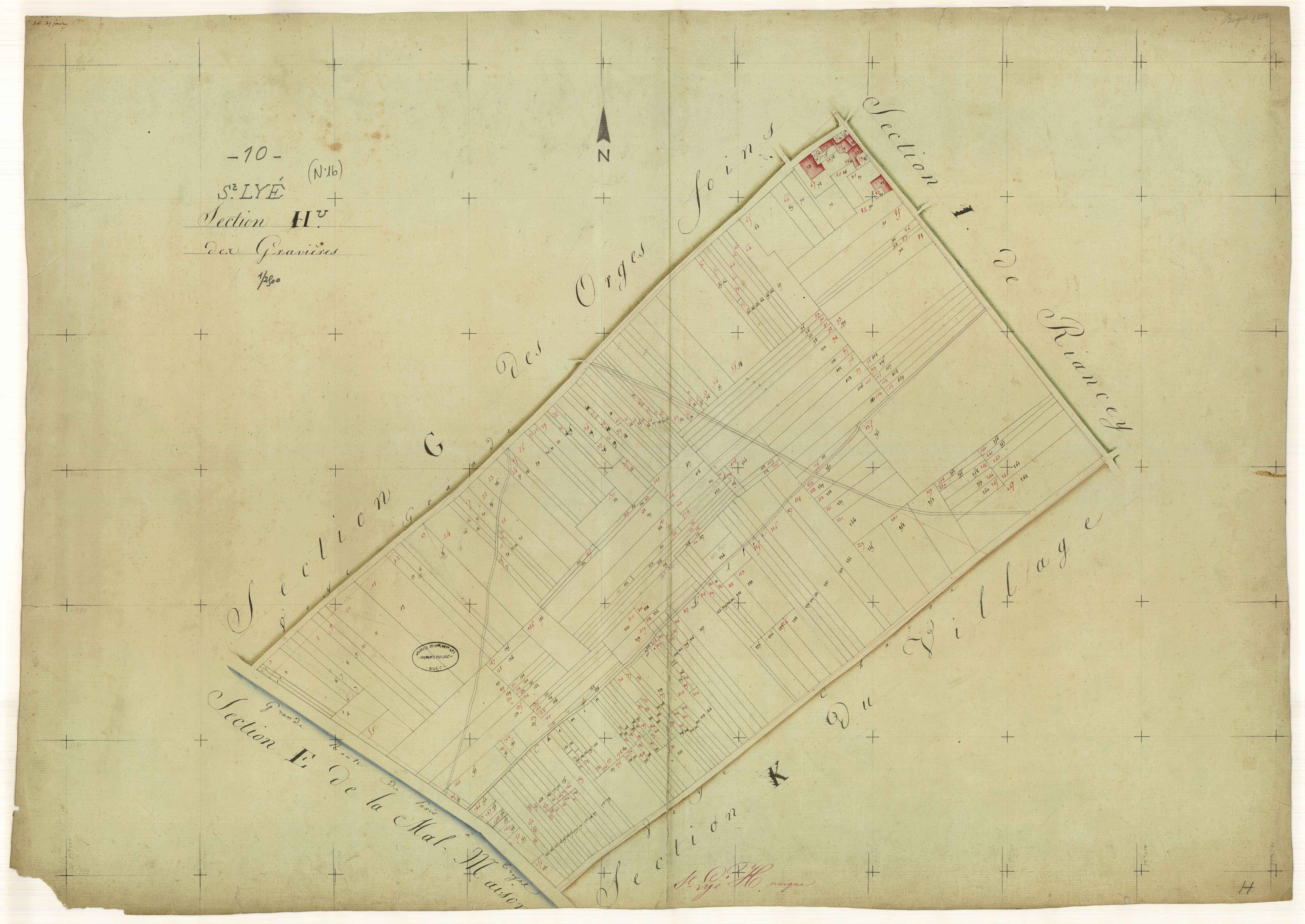 Saint-Lyé, section H dite des Gravières