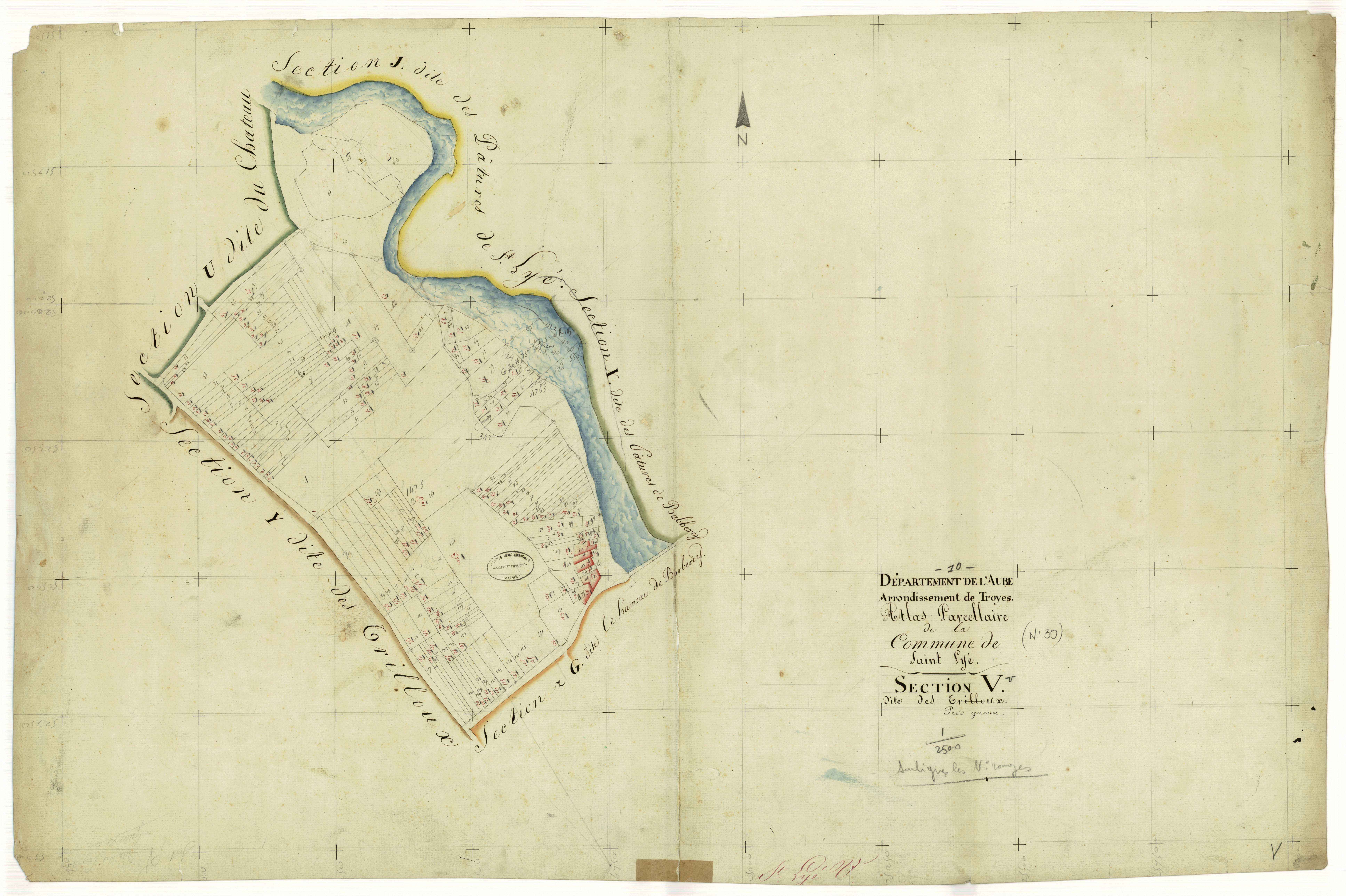 Saint-Lyé, section V dite des Prés Gneux