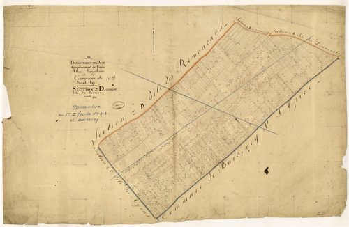 Saint-Lyé, section D dite du Perrier (voir section Z, feuilles 1-3 et Barberey)