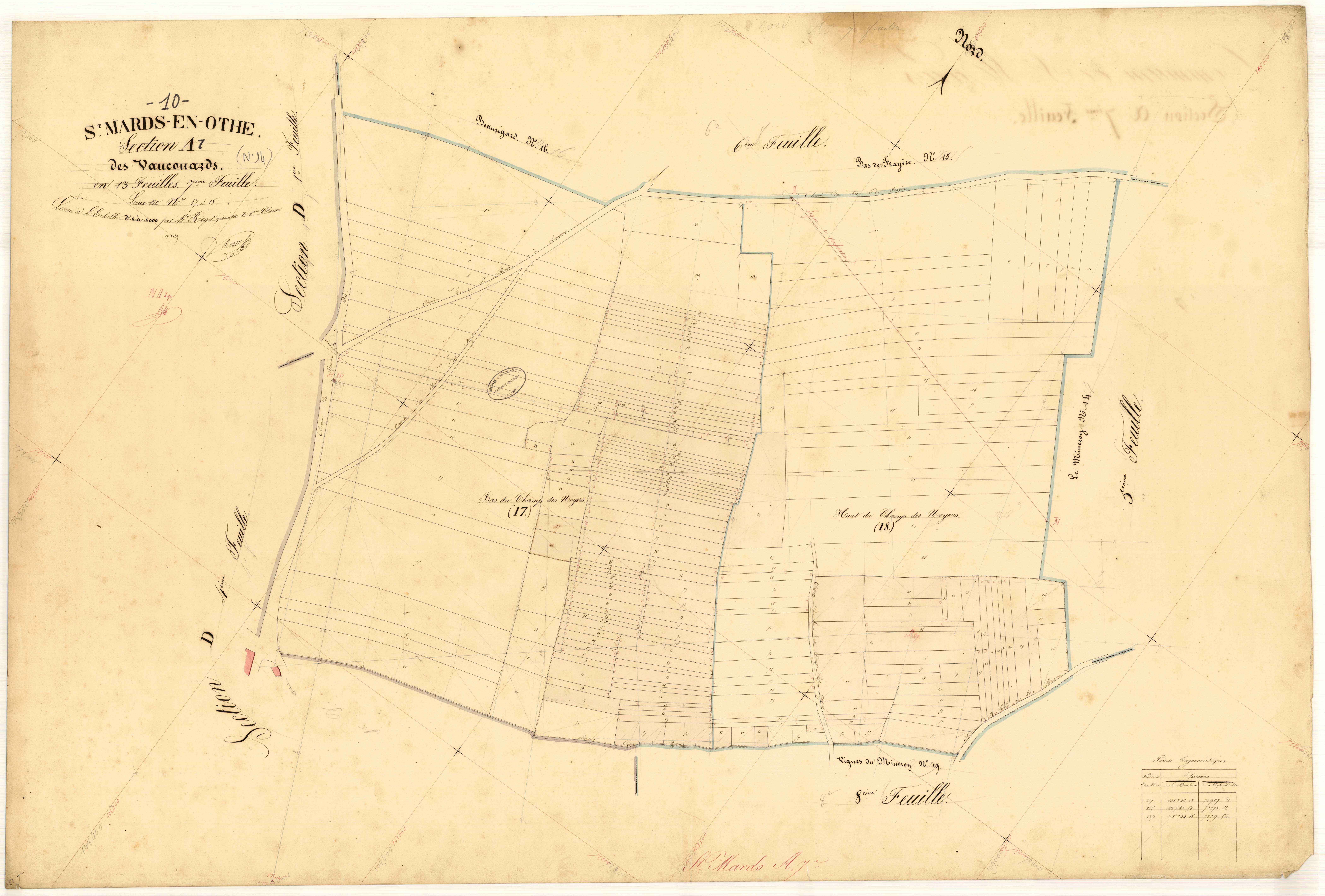Saint-Mards-en-Othe, section A dite des Vaucouards, feuille n° 7