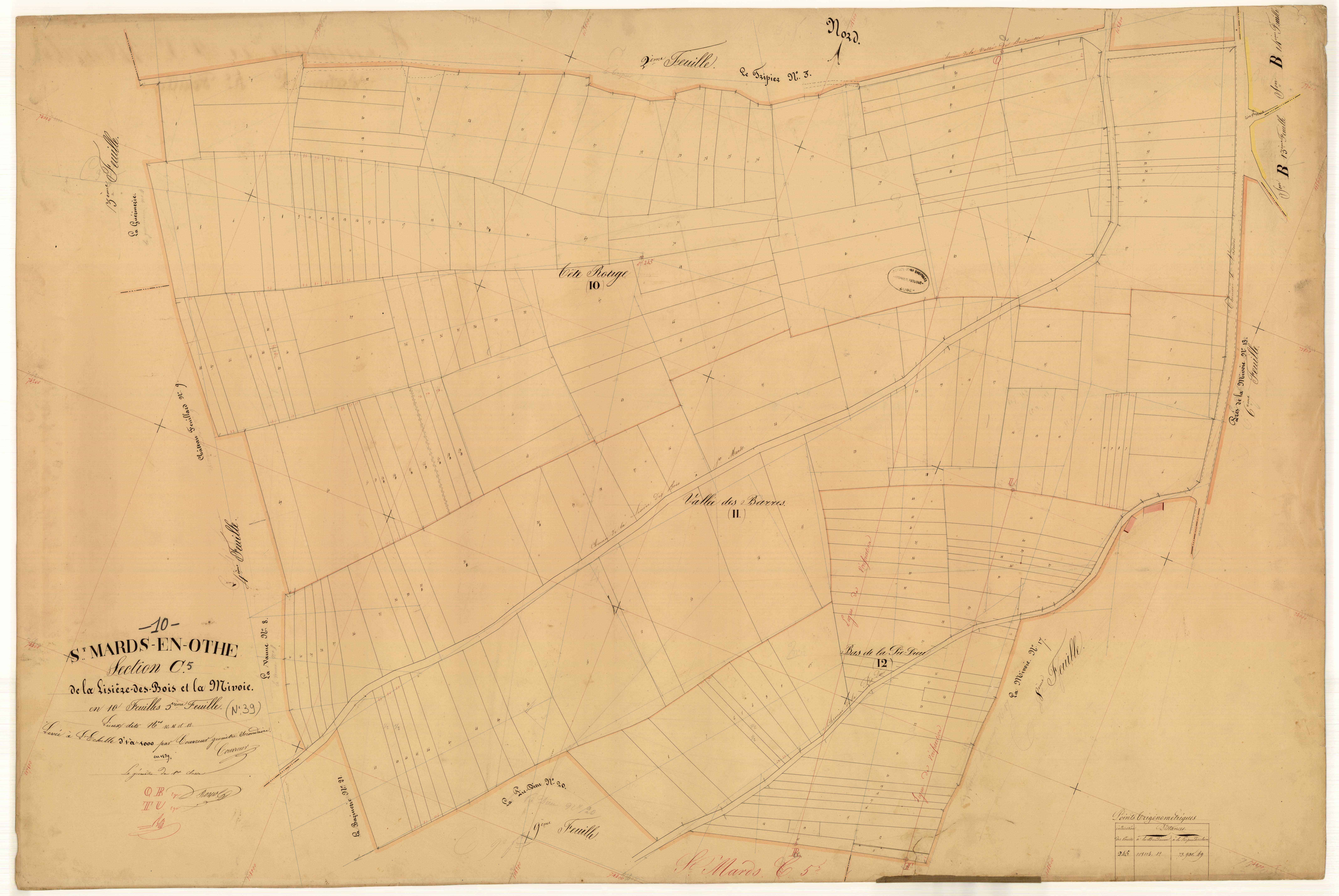 Saint-Mards-en-Othe, section C dite de la Lisière des Bois et la Mivoie, feuille n° 5