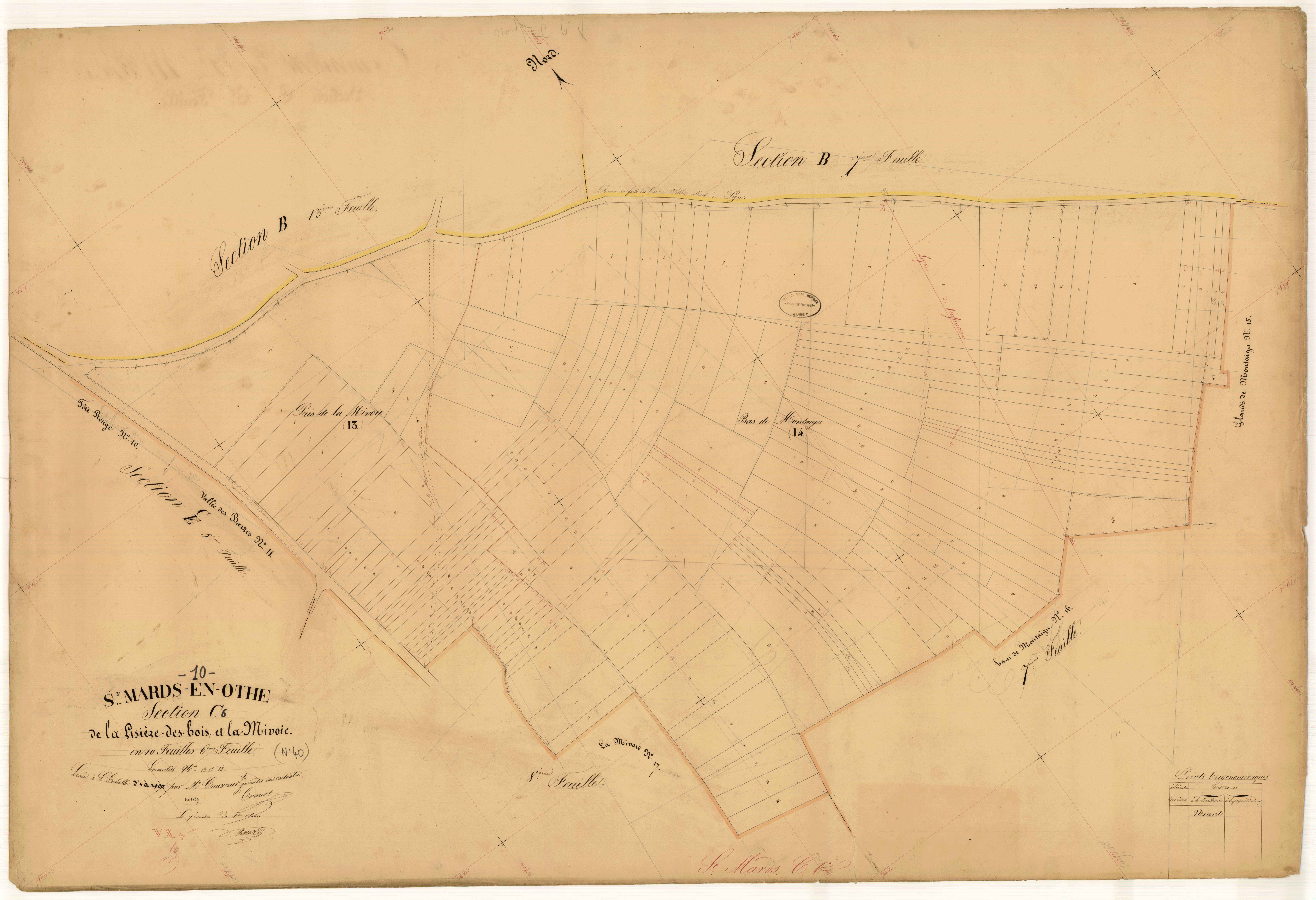 Saint-Mards-en-Othe, section C dite de la Lisière des Bois et la Mivoie, feuille n° 6