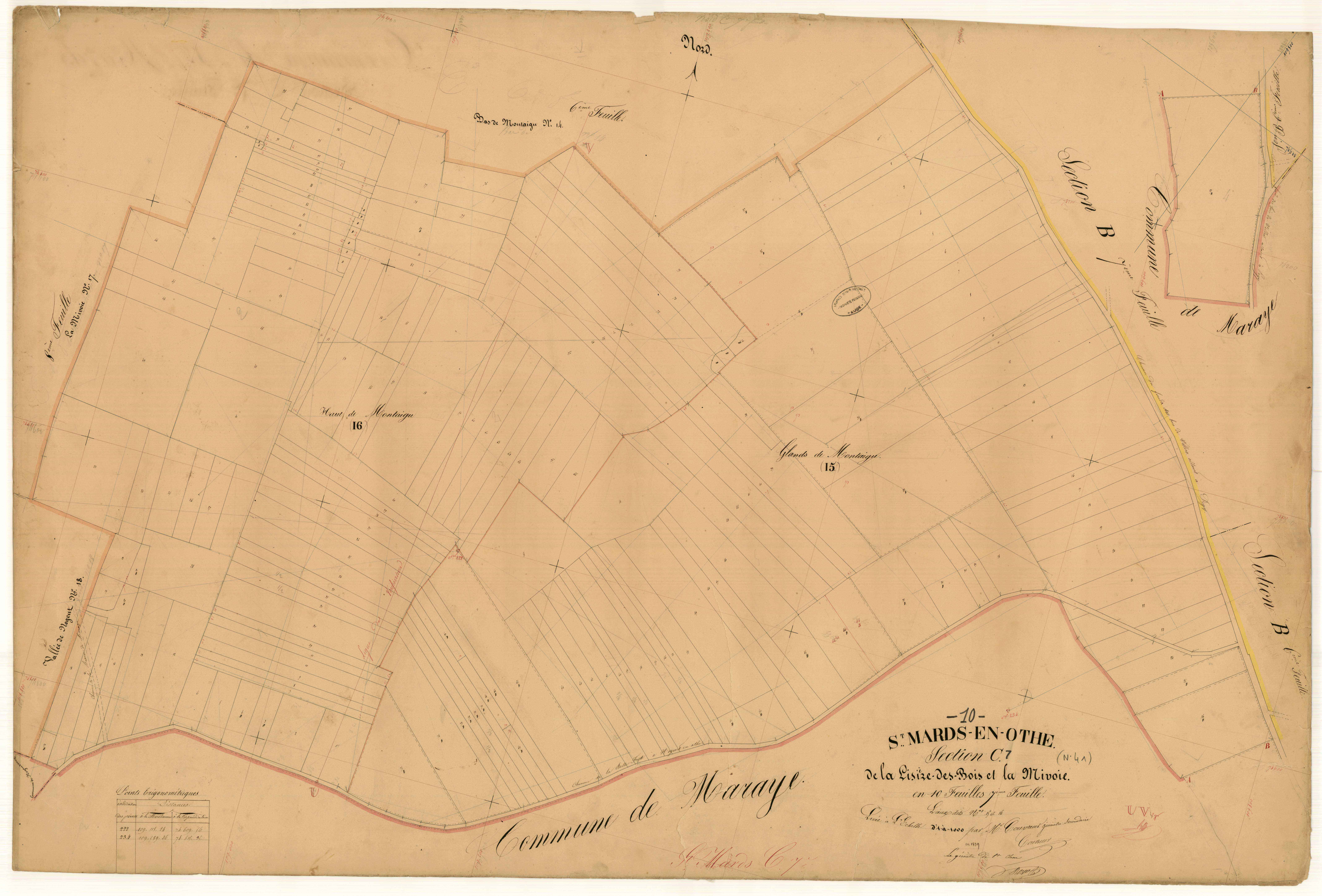 Saint-Mards-en-Othe, section C dite de la Lisière des Bois et la Mivoie, feuille n° 7