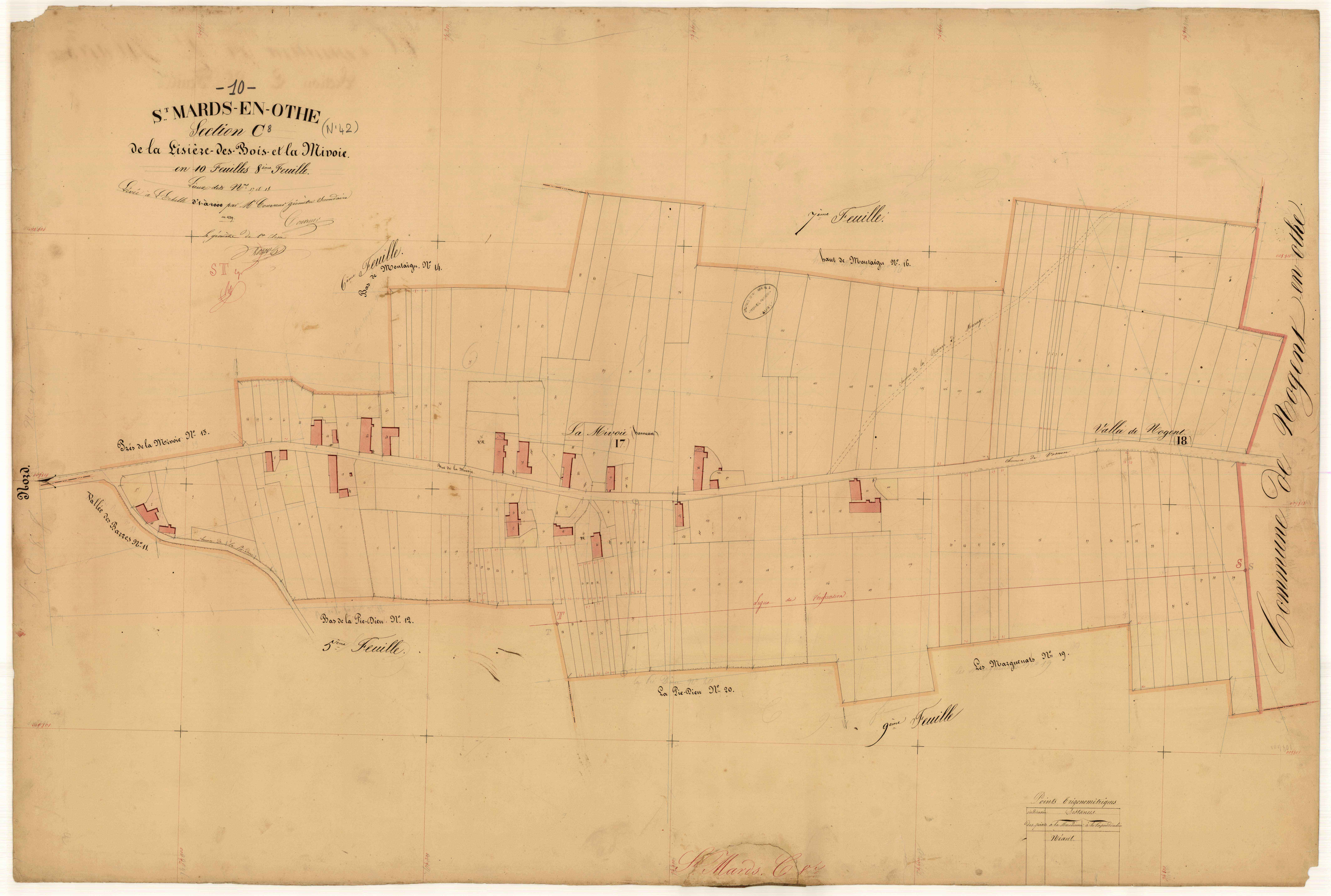 Saint-Mards-en-Othe, section C dite de la Lisière des Bois et la Mivoie, feuille n° 8