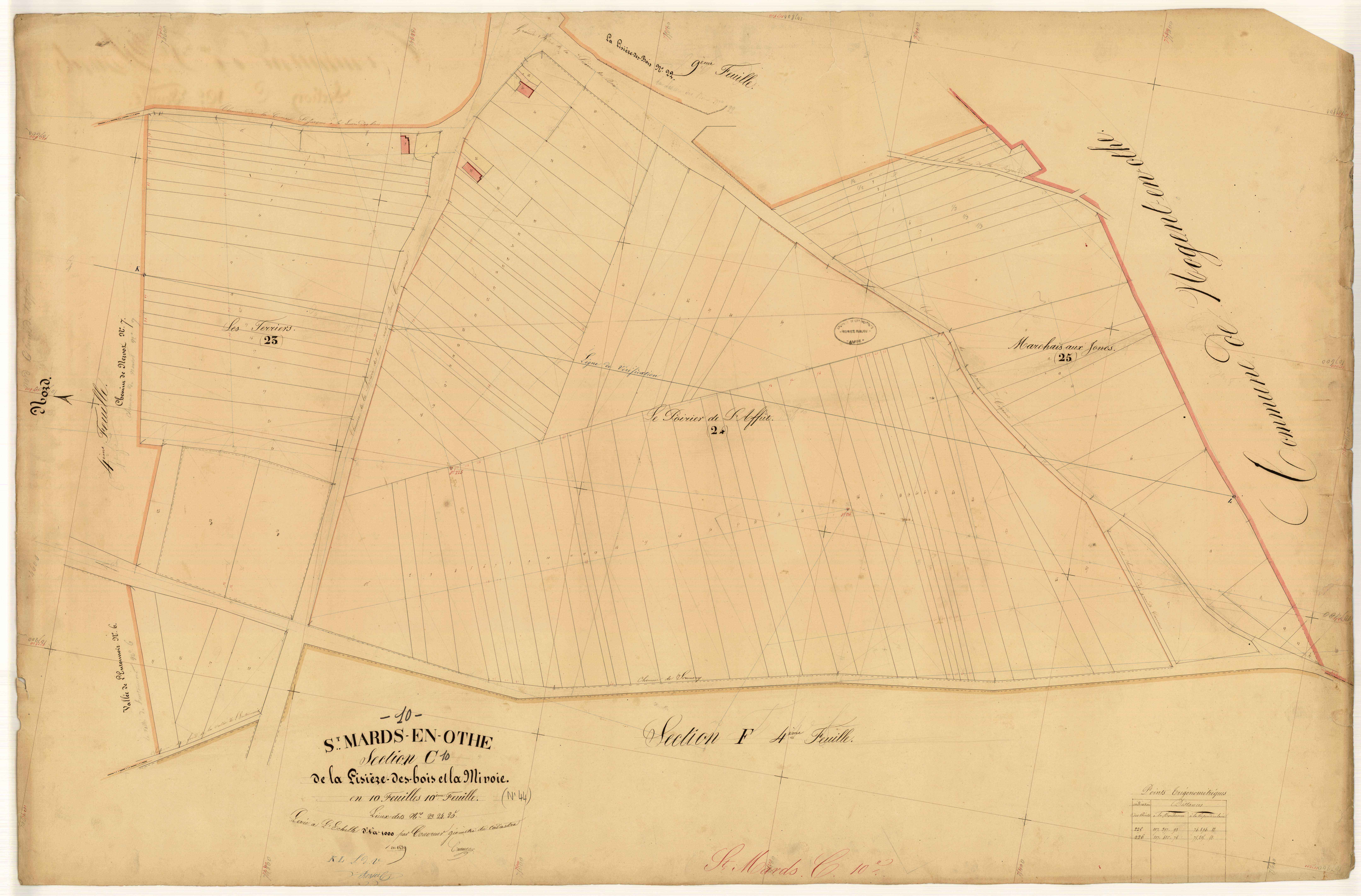 Saint-Mards-en-Othe, section C dite de la Lisière des Bois et la Mivoie, feuille n° 10