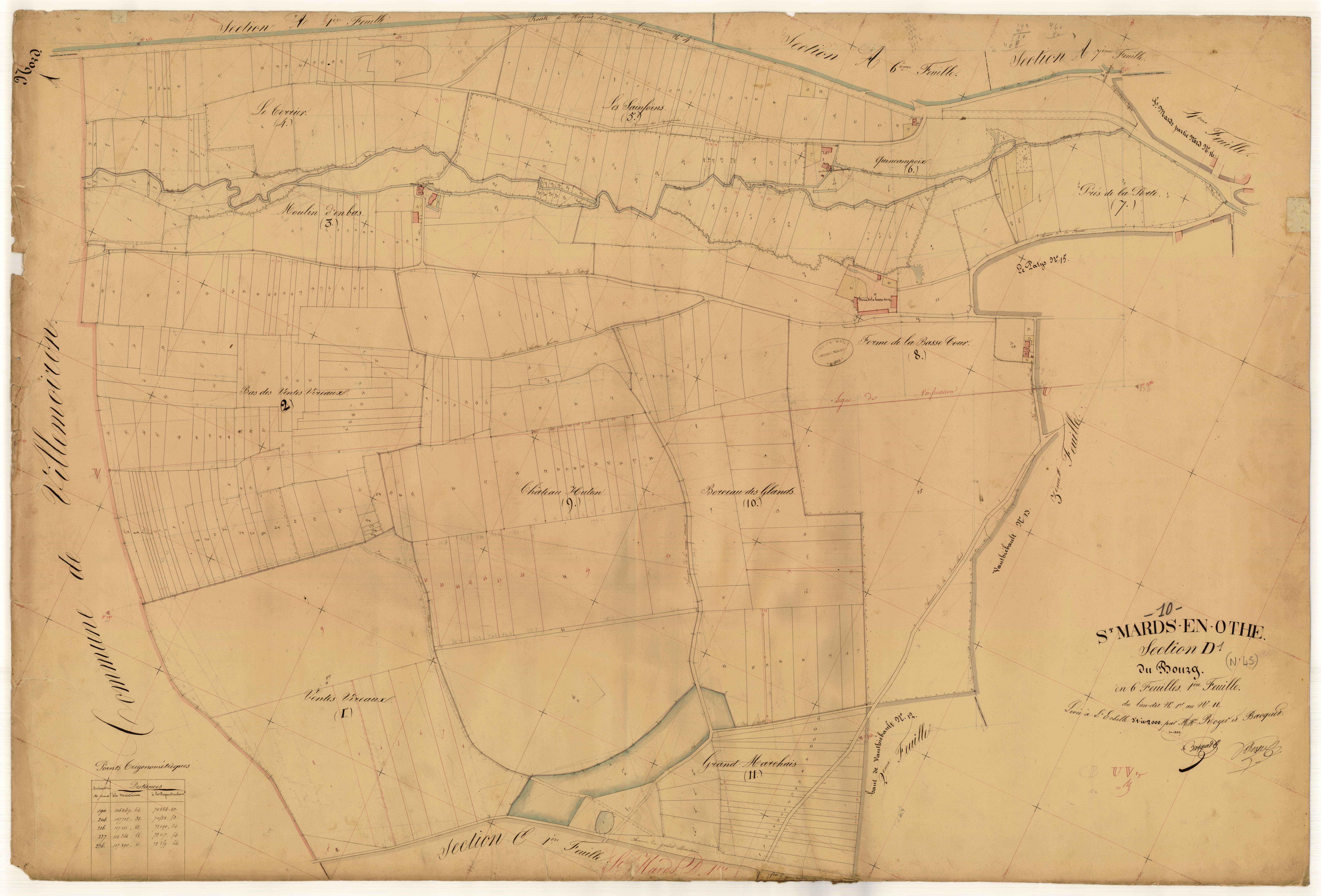 Saint-Mards-en-Othe, section D dite du Bourg, feuille n° 1