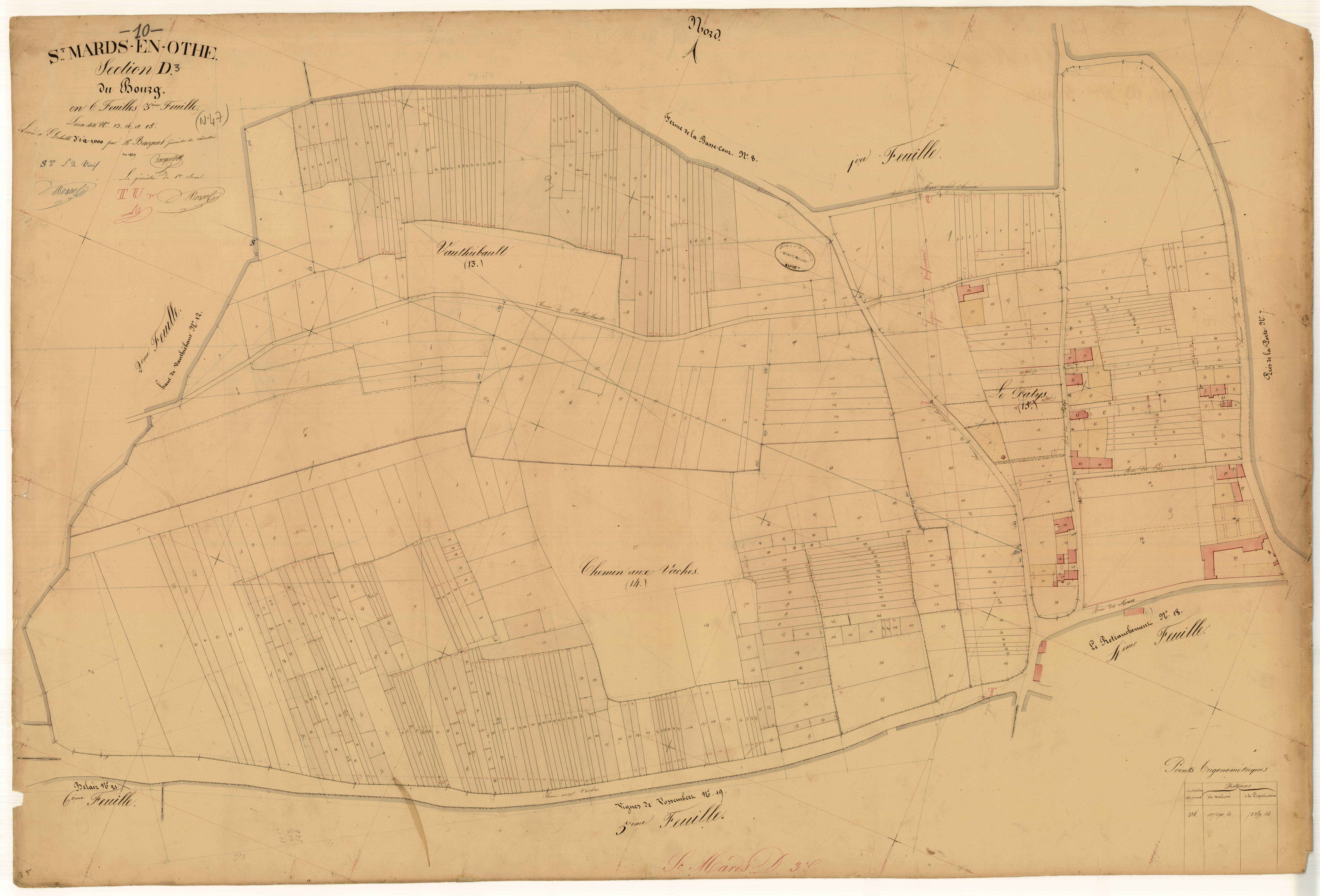 Saint-Mards-en-Othe, section D dite du Bourg, feuille n° 3