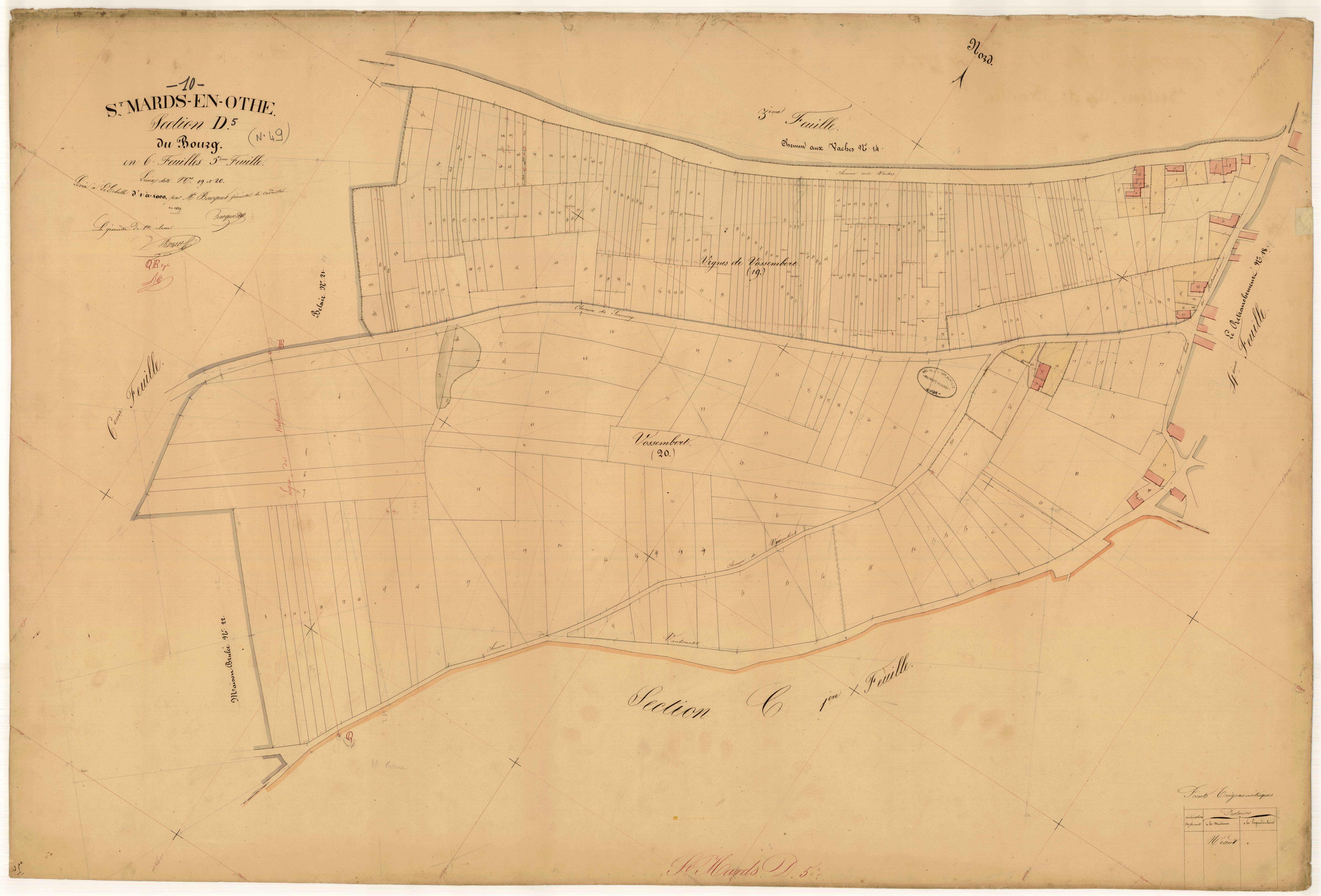 Saint-Mards-en-Othe, section D dite du Bourg, feuille n° 5