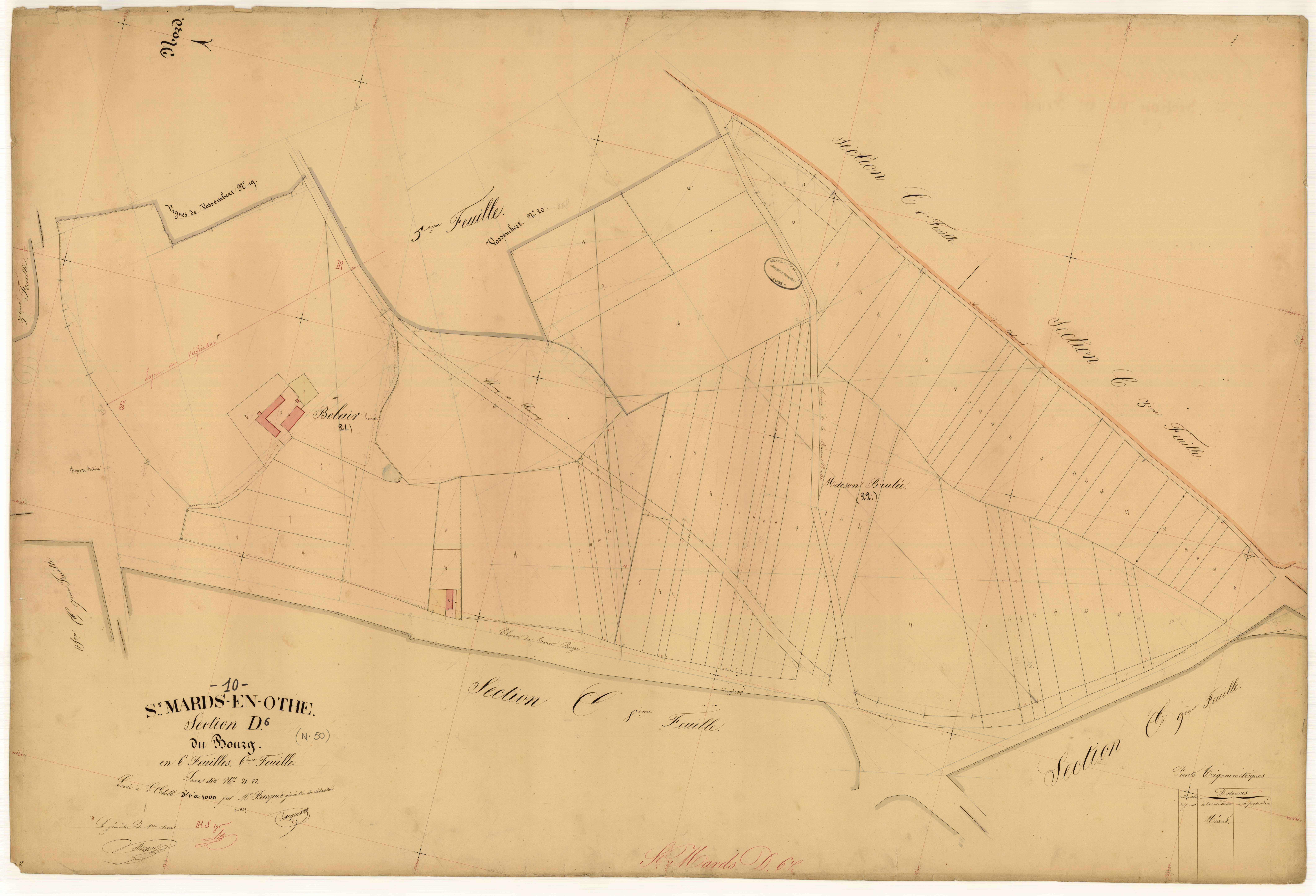 Saint-Mards-en-Othe, section D dite du Bourg, feuille n° 6